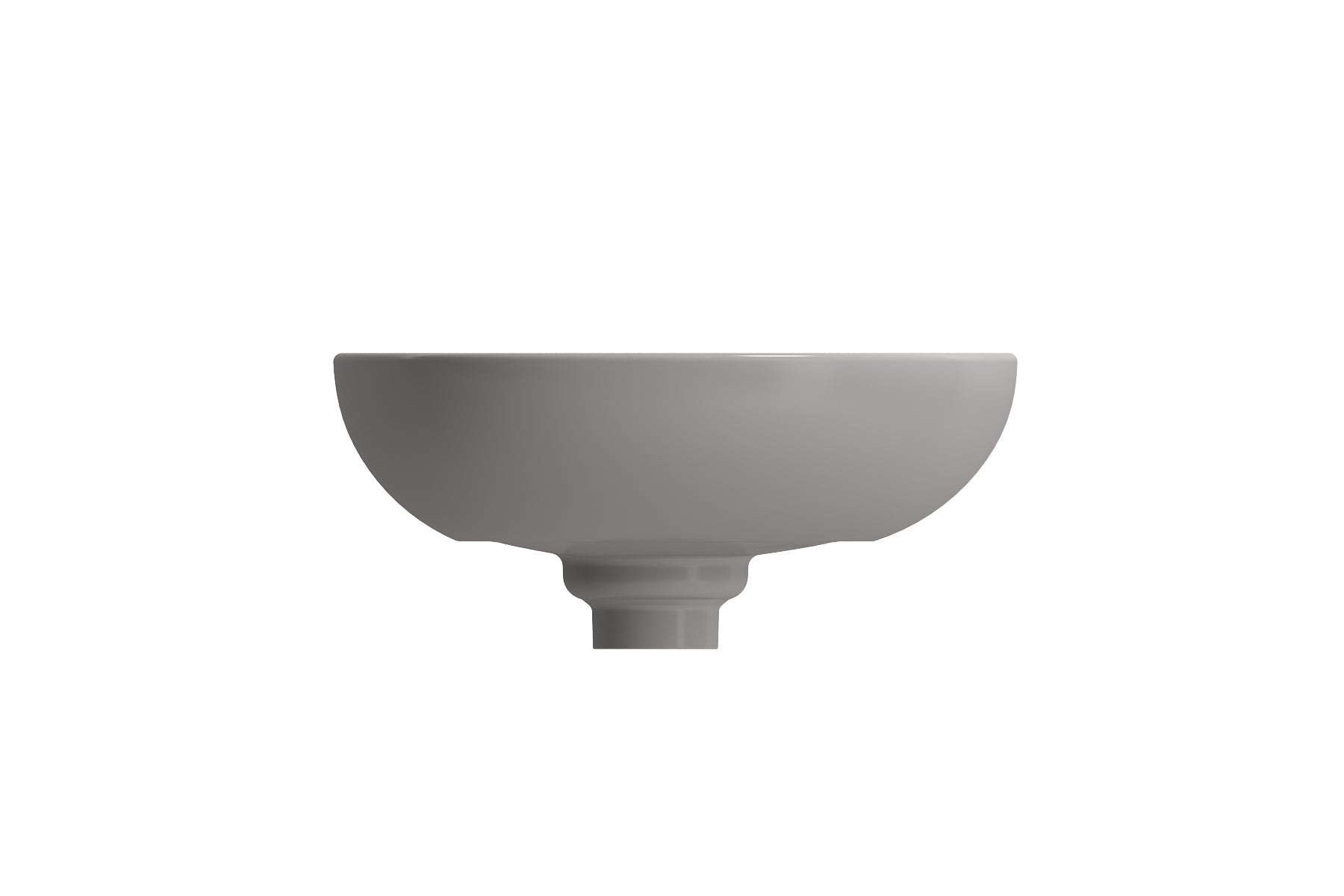 BOCCHI Etna 23" Palette Shaped Vessel Fireclay Bathroom Sink, Matte Gray, 1114-006-0125