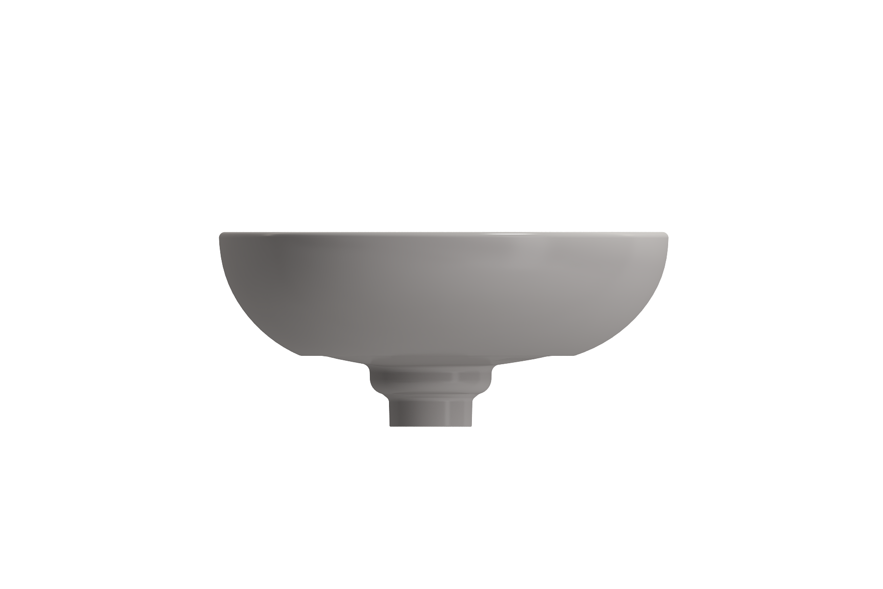BOCCHI Etna 23" Palette Shaped Vessel Fireclay Bathroom Sink, Matte Gray, 1114-006-0125