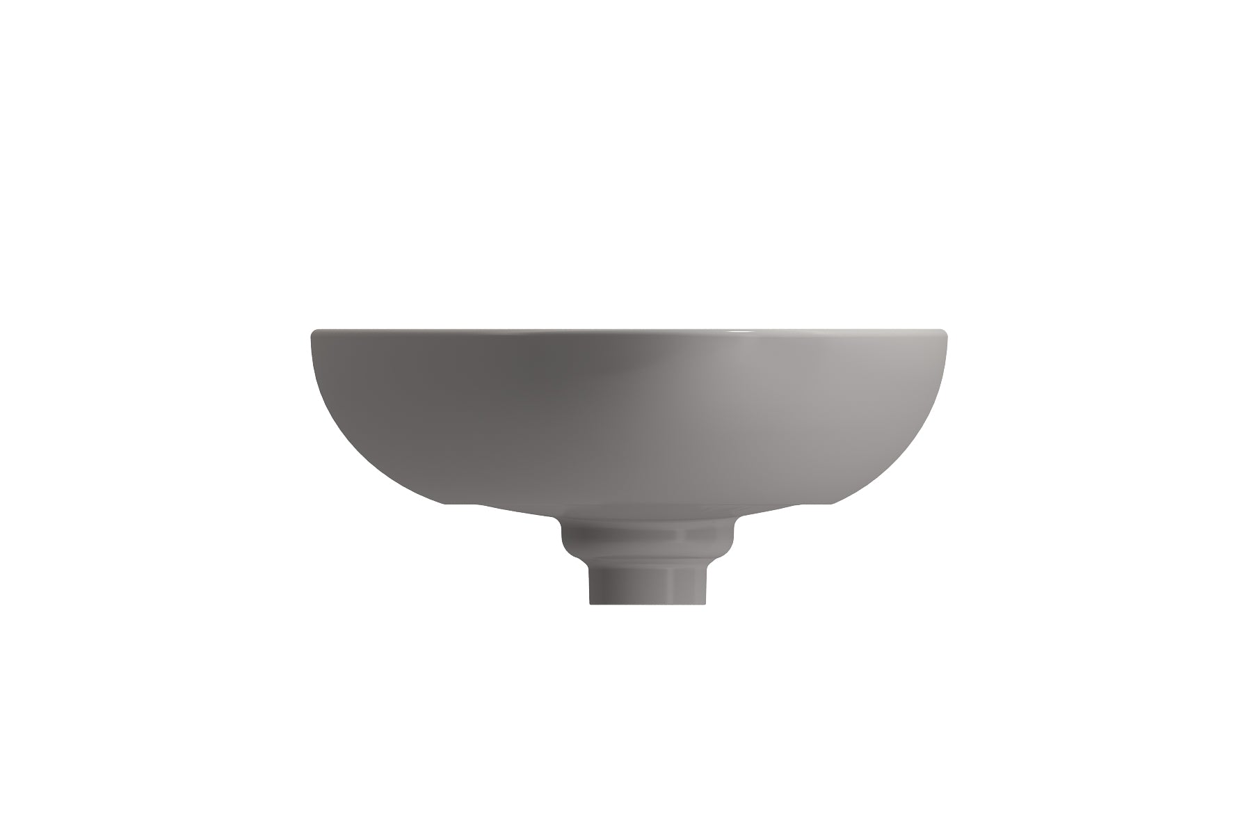 BOCCHI Etna 23" Palette Shaped Vessel Fireclay Bathroom Sink, Matte Gray, 1114-006-0125