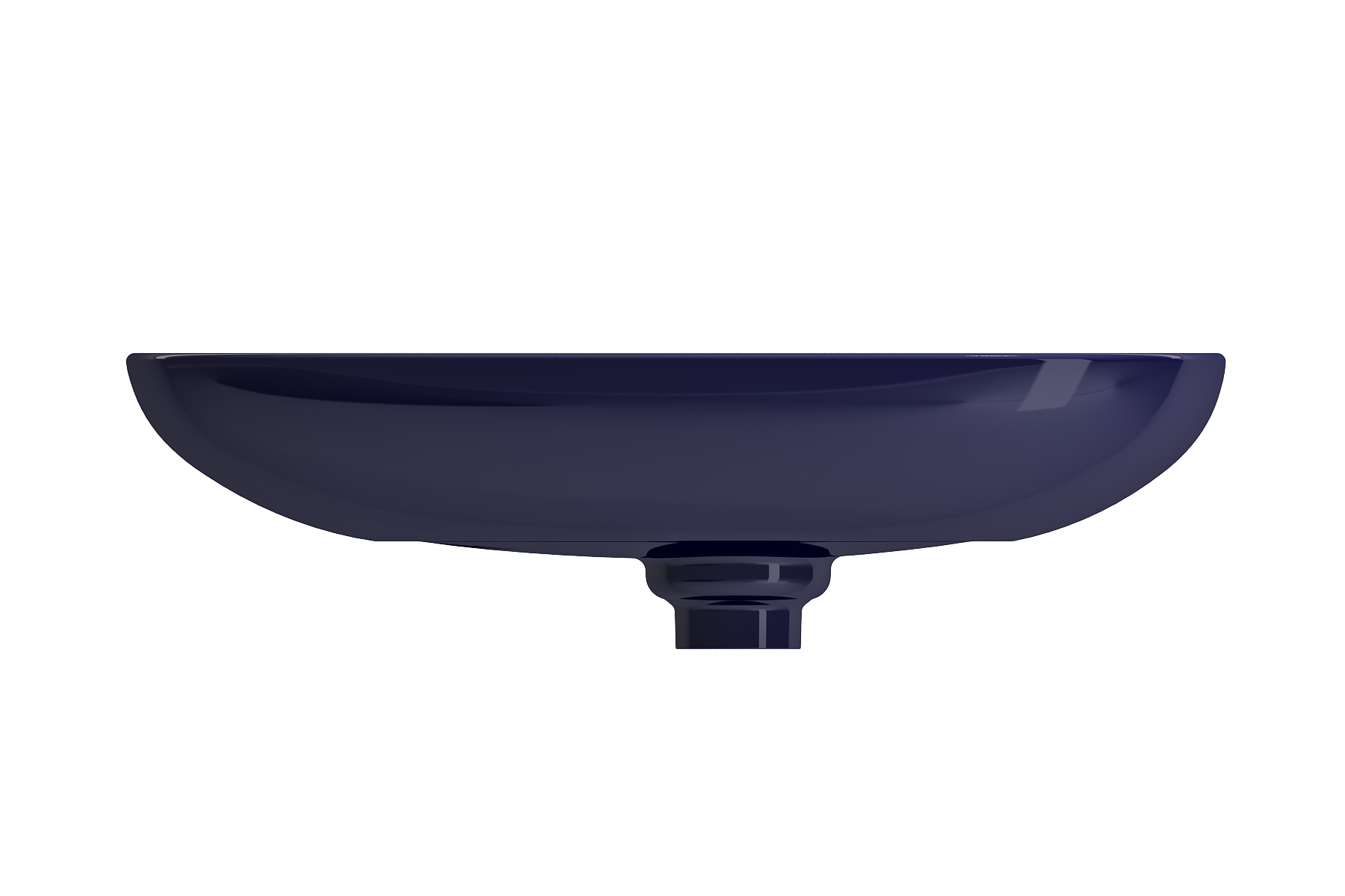 BOCCHI Etna 23" Palette Shaped Vessel Fireclay Bathroom Sink, Sapphire Blue, 1114-010-0125