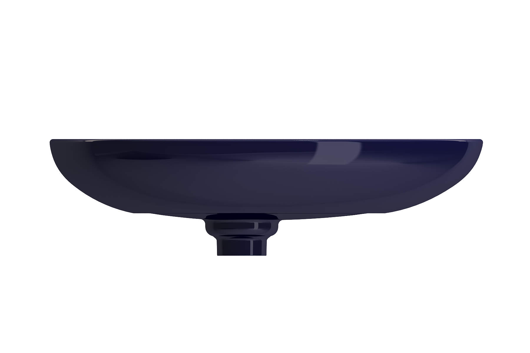 BOCCHI Etna 23" Palette Shaped Vessel Fireclay Bathroom Sink, Sapphire Blue, 1114-010-0125