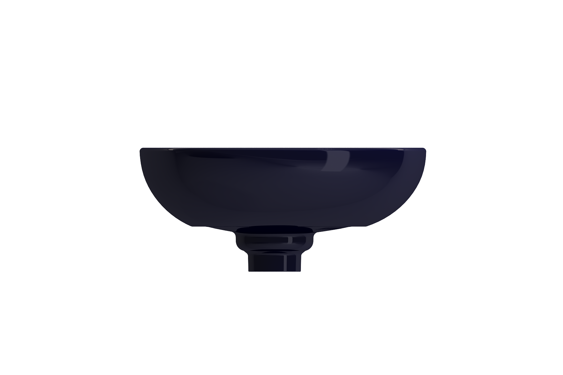 BOCCHI Etna 23" Palette Shaped Vessel Fireclay Bathroom Sink, Sapphire Blue, 1114-010-0125