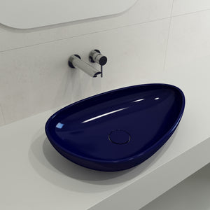 Alternate Image for BOCCHI Etna 23" Palette Shaped Vessel Fireclay Bathroom Sink, Sapphire Blue, 1114-010-0125