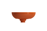 BOCCHI Etna 23" Palette Shaped Vessel Fireclay Bathroom Sink, Orange, 1114-012-0125