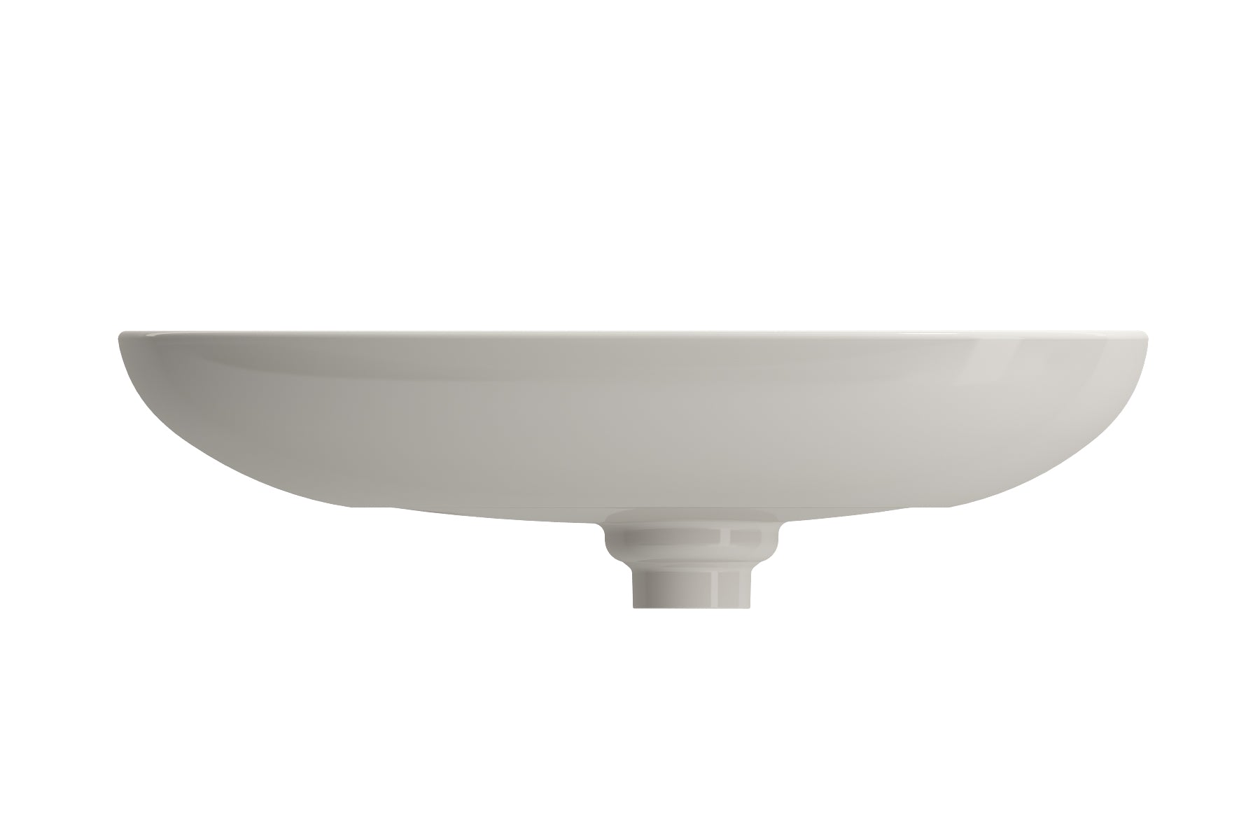 BOCCHI Etna 23" Palette Shaped Vessel Fireclay Bathroom Sink, Biscuit, 1114-014-0125