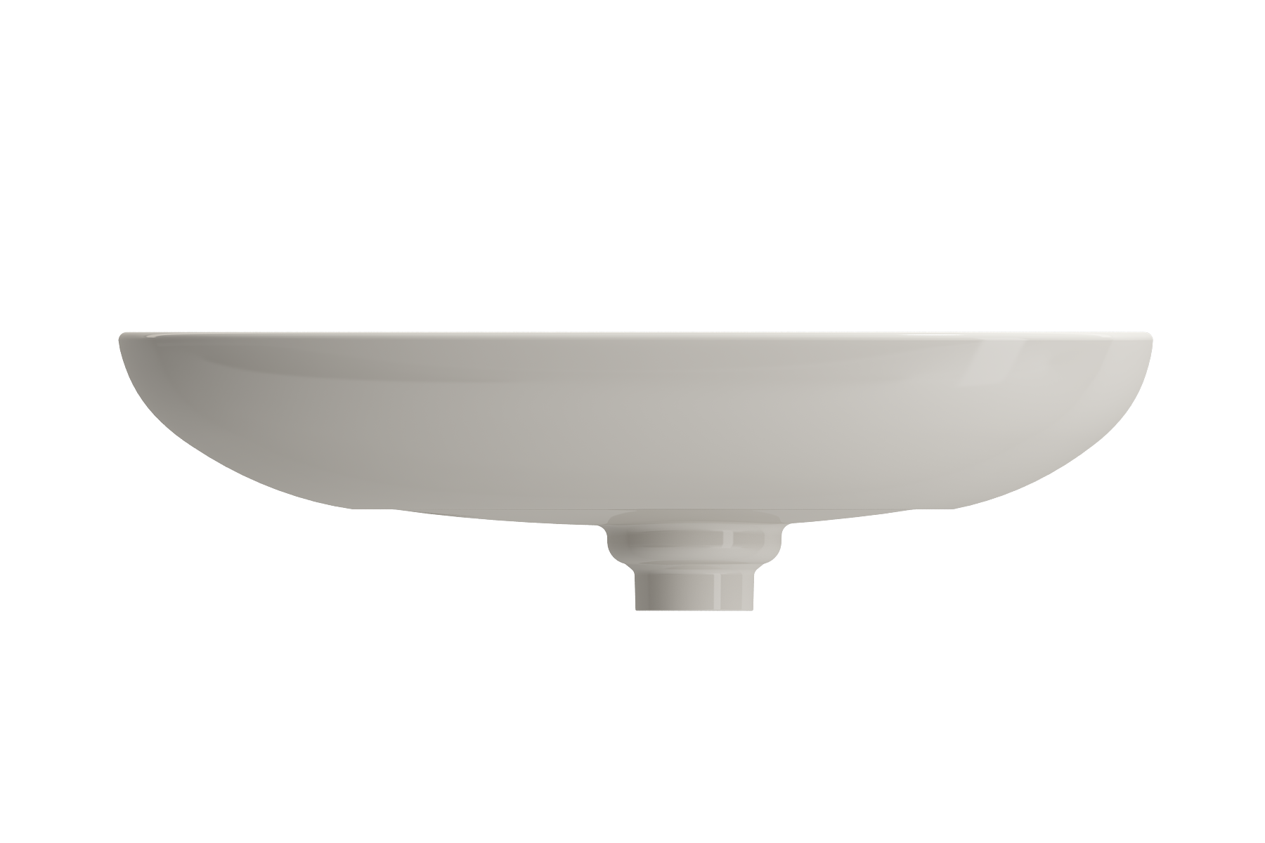 BOCCHI Etna 23" Palette Shaped Vessel Fireclay Bathroom Sink, Biscuit, 1114-014-0125