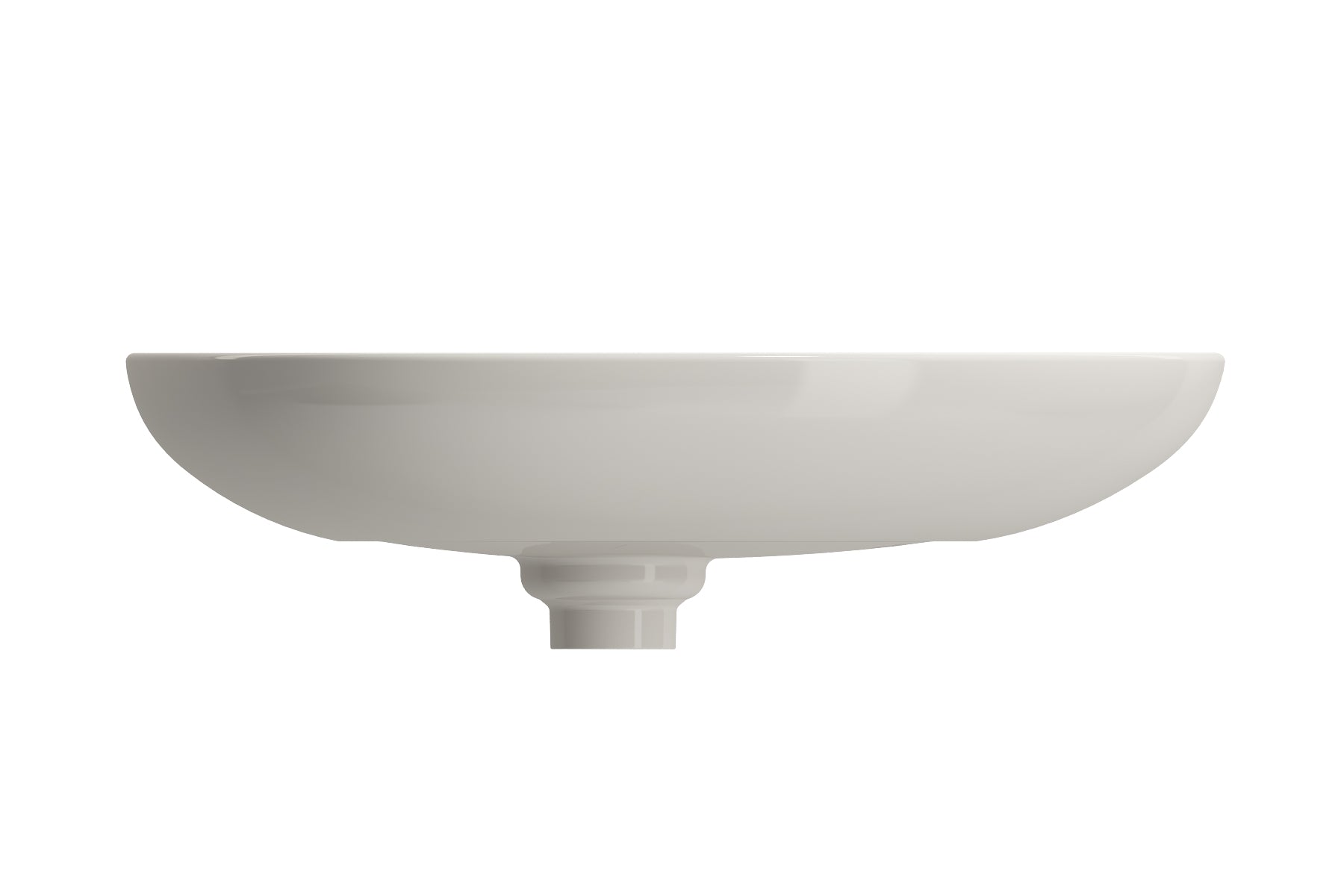 BOCCHI Etna 23" Palette Shaped Vessel Fireclay Bathroom Sink, Biscuit, 1114-014-0125