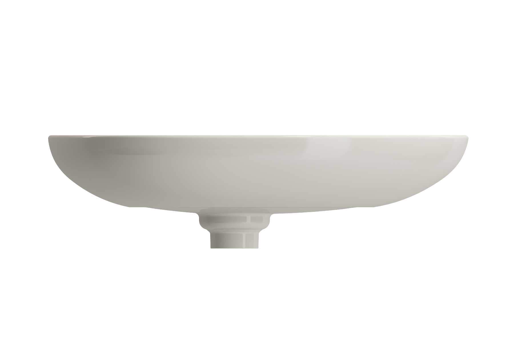 BOCCHI Etna 23" Palette Shaped Vessel Fireclay Bathroom Sink, Biscuit, 1114-014-0125