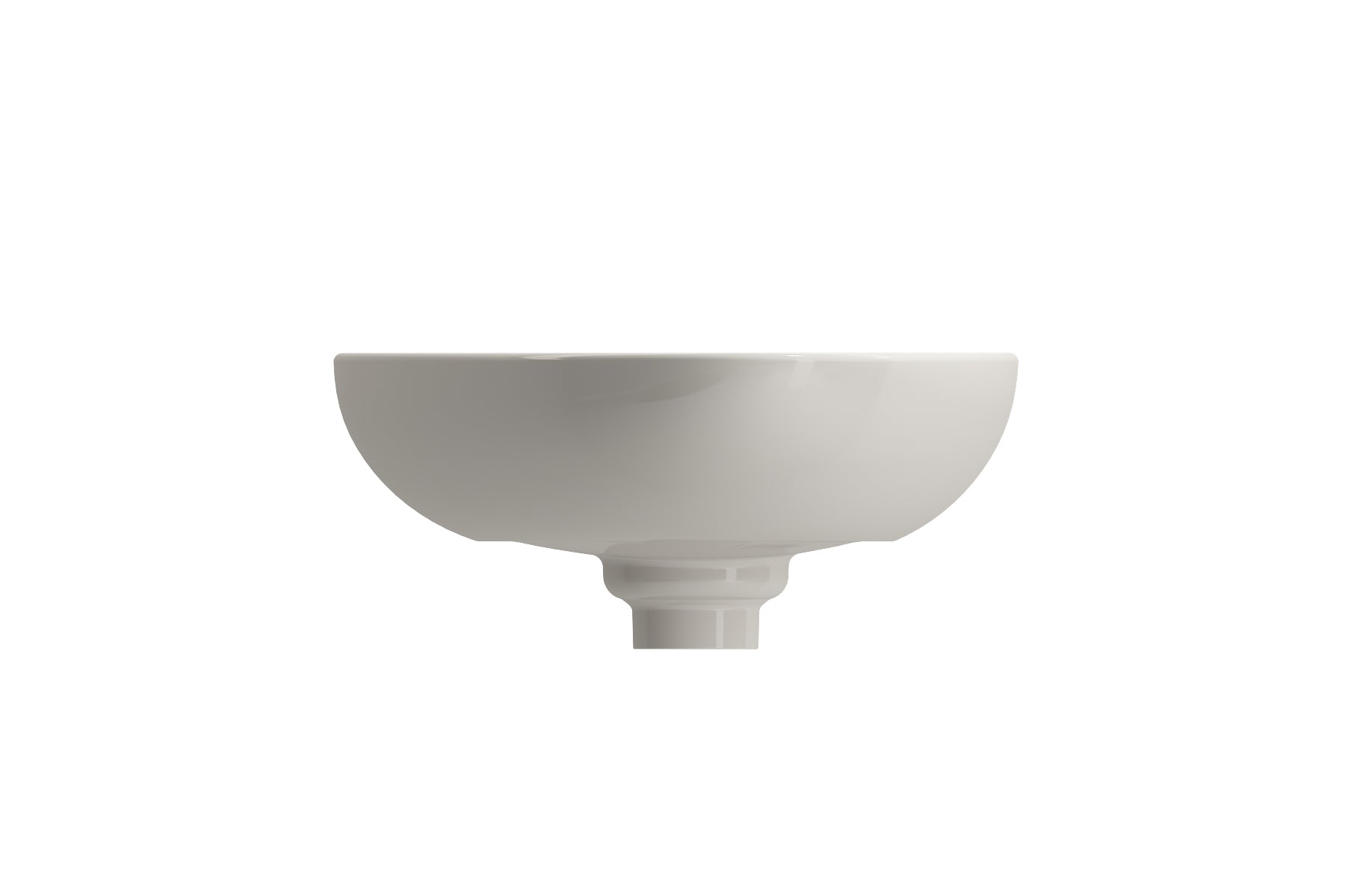 BOCCHI Etna 23" Palette Shaped Vessel Fireclay Bathroom Sink, Biscuit, 1114-014-0125