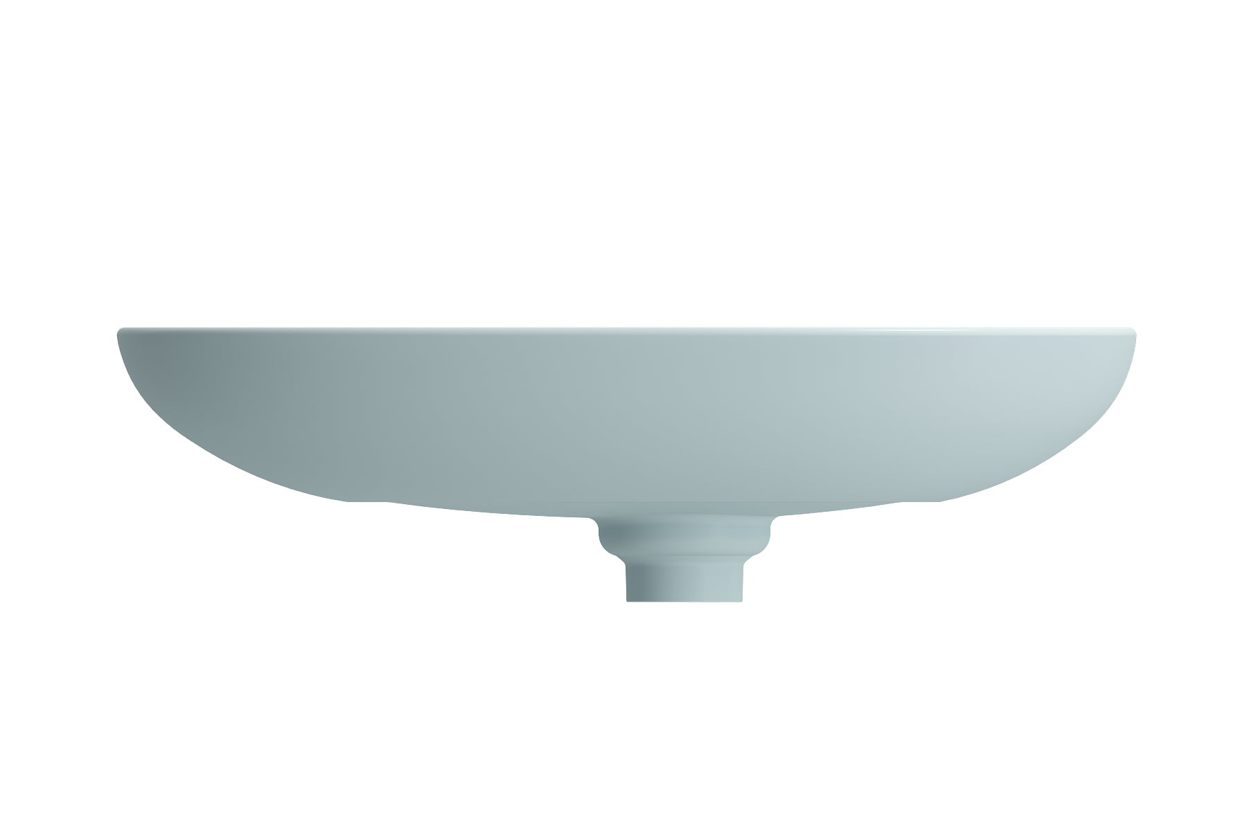 BOCCHI Etna 23" Palette Shaped Vessel Fireclay Bathroom Sink, Matte Ice Blue, 1114-029-0125