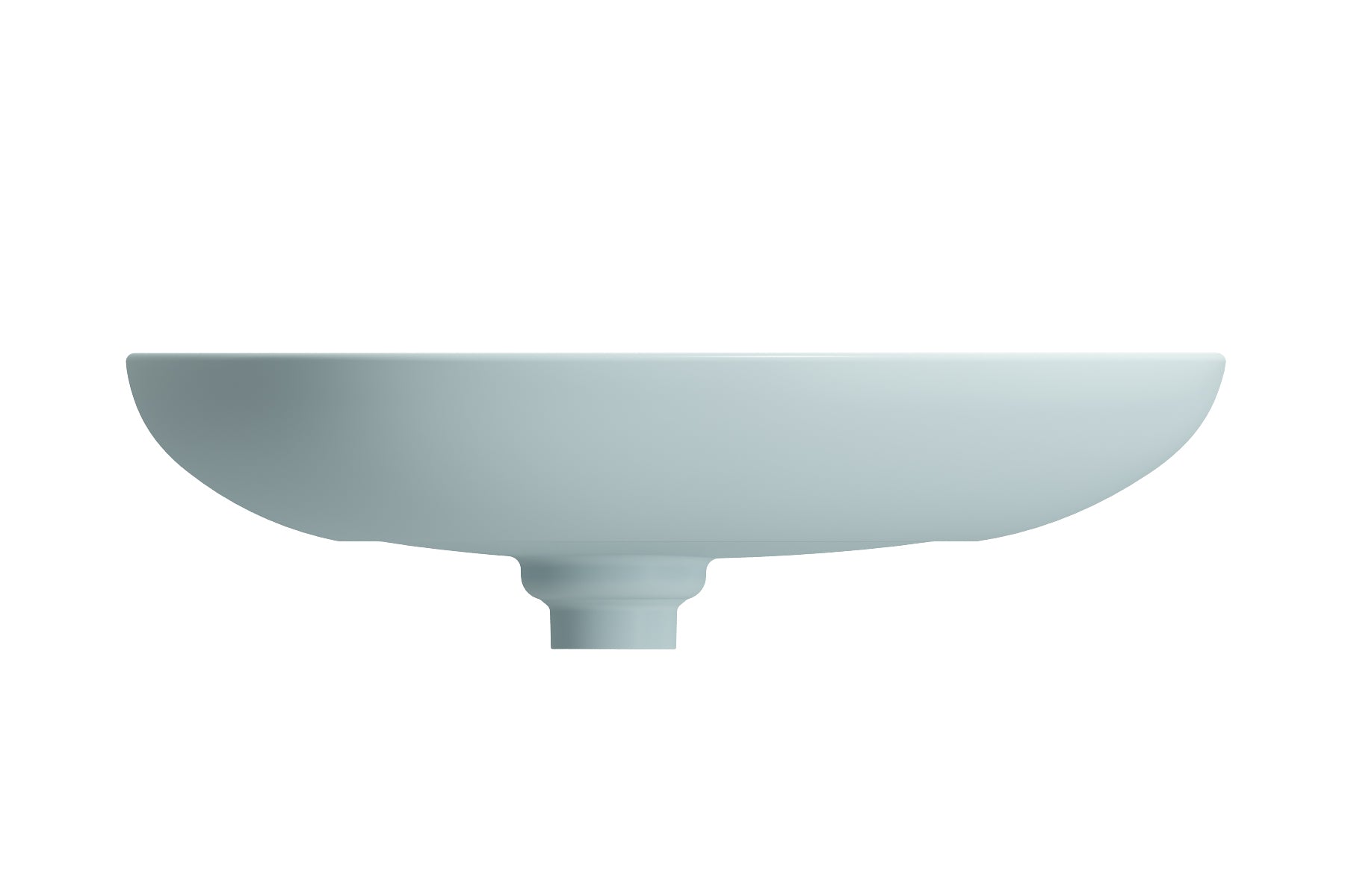 BOCCHI Etna 23" Palette Shaped Vessel Fireclay Bathroom Sink, Matte Ice Blue, 1114-029-0125