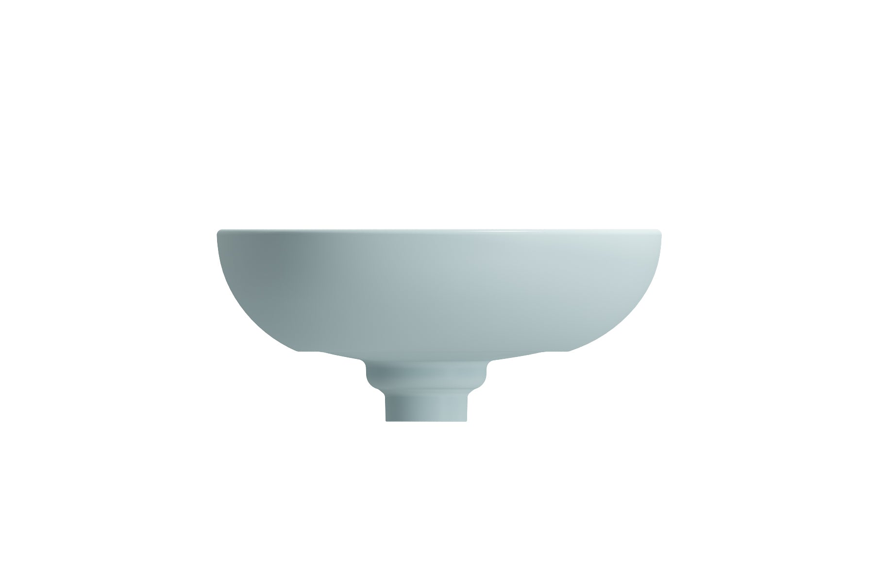 BOCCHI Etna 23" Palette Shaped Vessel Fireclay Bathroom Sink, Matte Ice Blue, 1114-029-0125