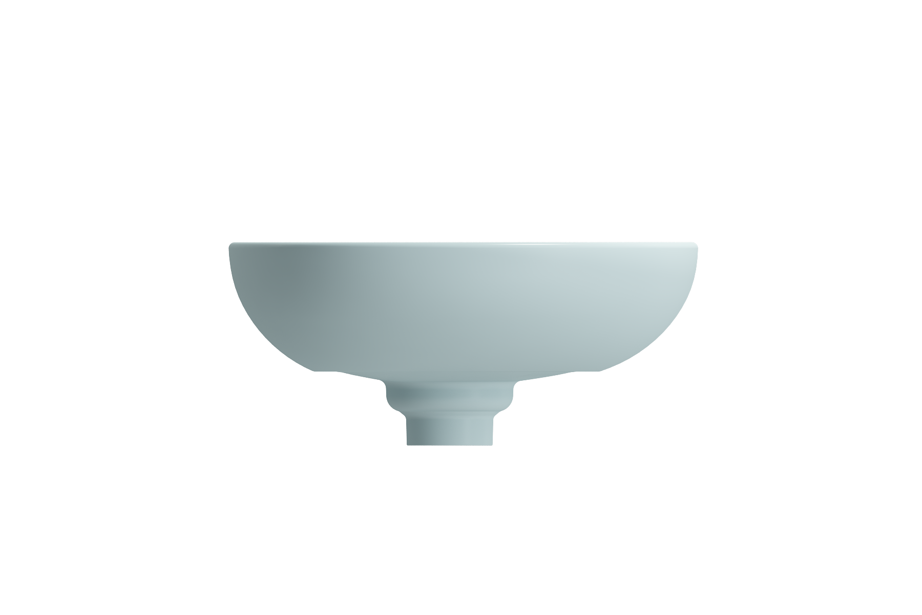 BOCCHI Etna 23" Palette Shaped Vessel Fireclay Bathroom Sink, Matte Ice Blue, 1114-029-0125