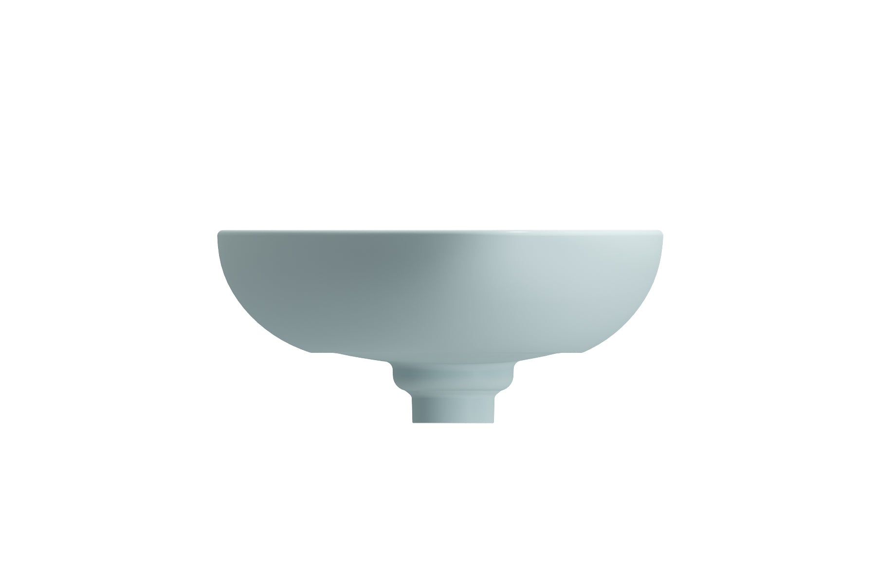 BOCCHI Etna 23" Palette Shaped Vessel Fireclay Bathroom Sink, Matte Ice Blue, 1114-029-0125
