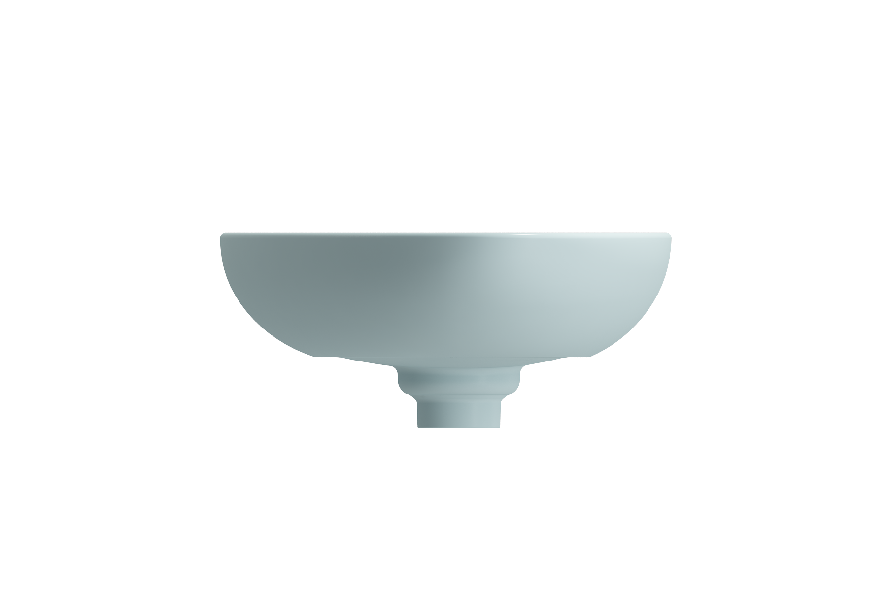 BOCCHI Etna 23" Palette Shaped Vessel Fireclay Bathroom Sink, Matte Ice Blue, 1114-029-0125