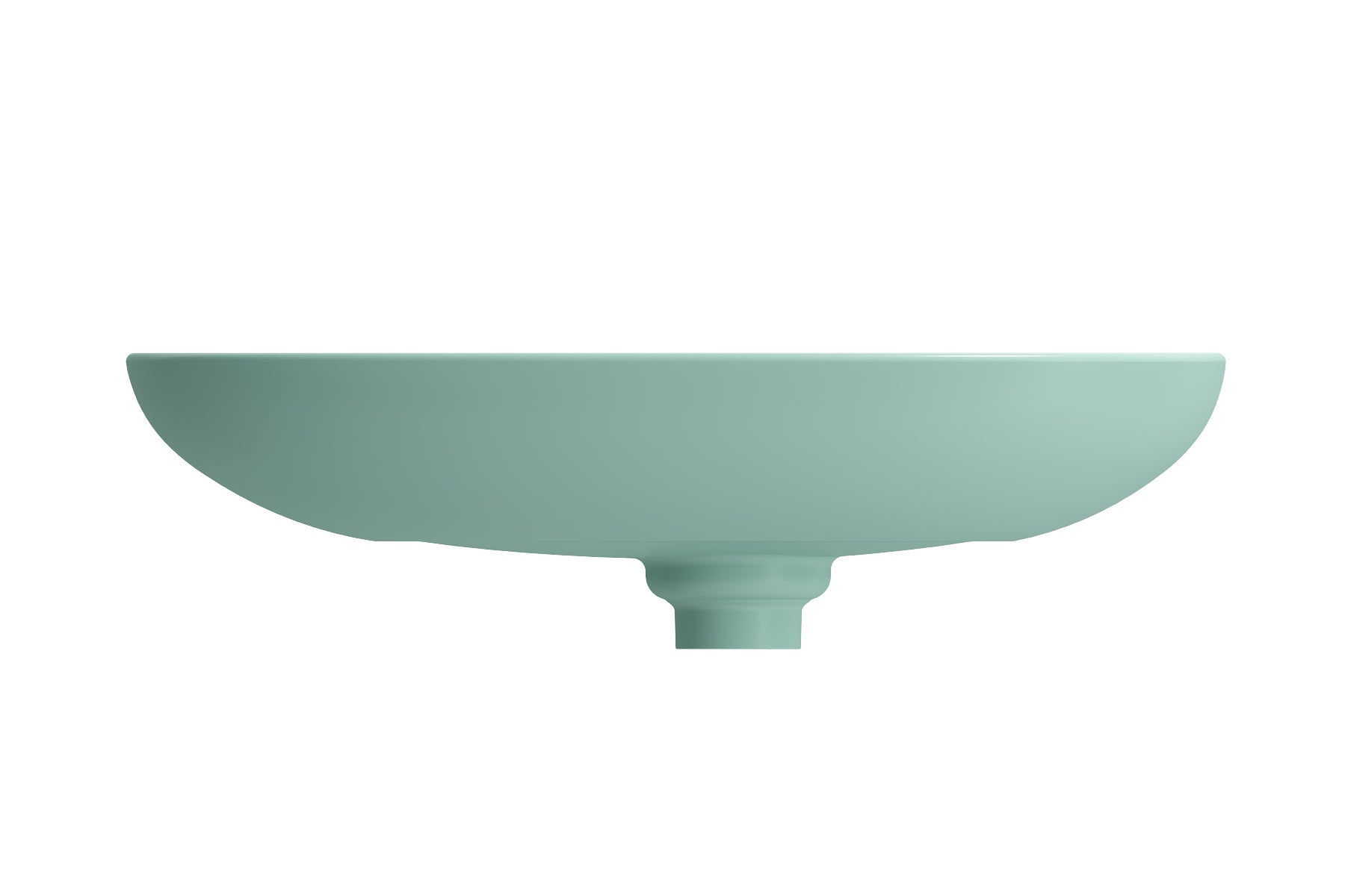 BOCCHI Etna 23" Palette Shaped Vessel Fireclay Bathroom Sink, Matte Mint Green, 1114-033-0125