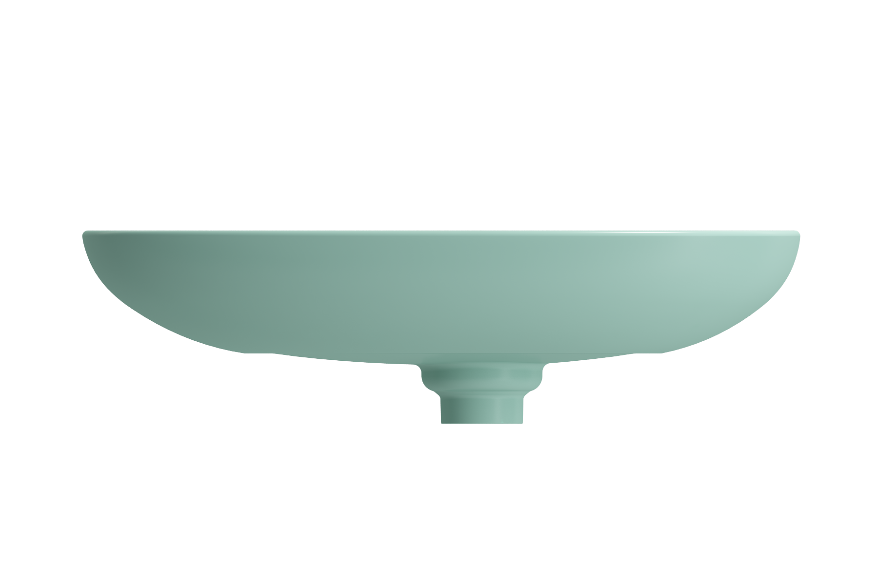BOCCHI Etna 23" Palette Shaped Vessel Fireclay Bathroom Sink, Matte Mint Green, 1114-033-0125