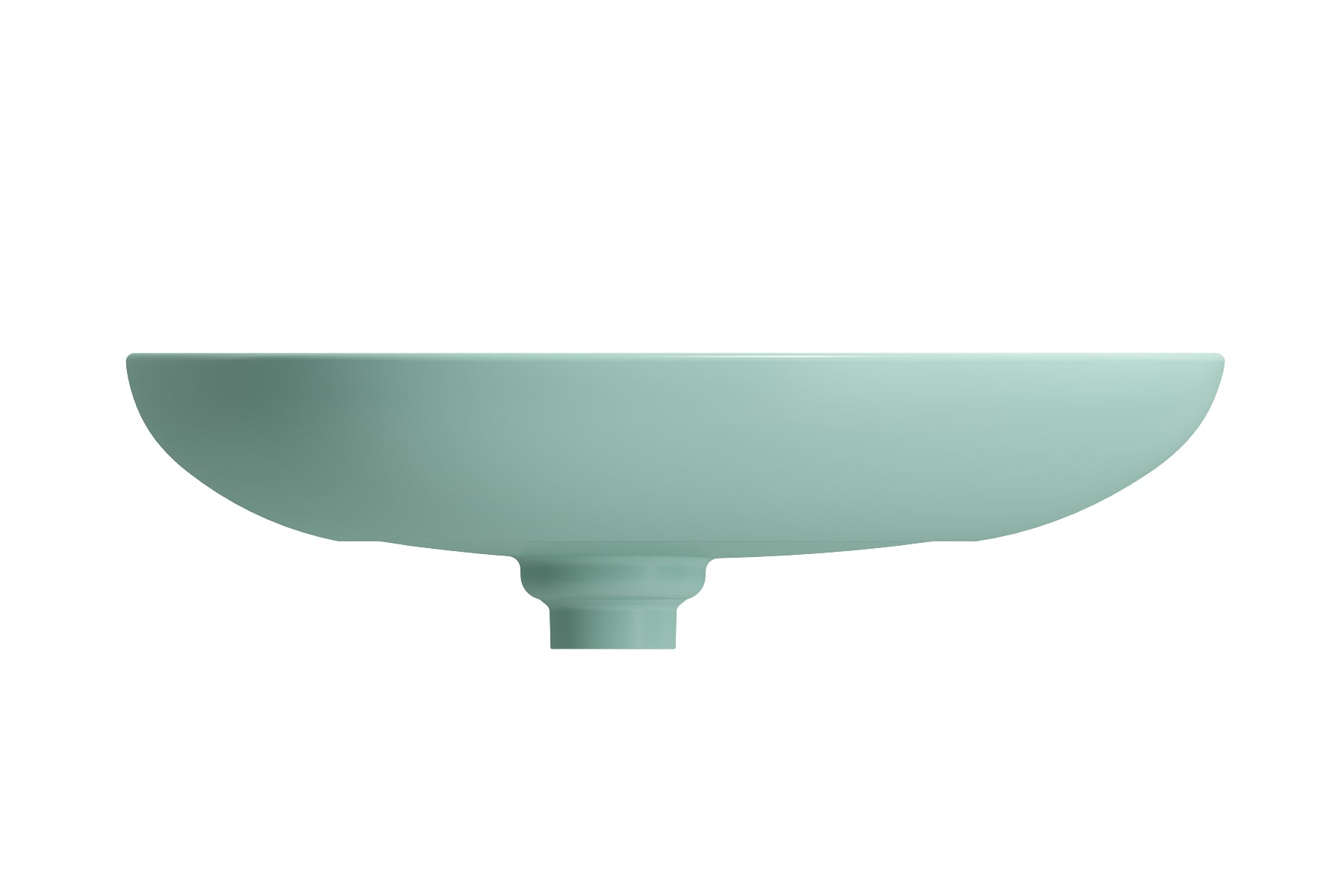 BOCCHI Etna 23" Palette Shaped Vessel Fireclay Bathroom Sink, Matte Mint Green, 1114-033-0125
