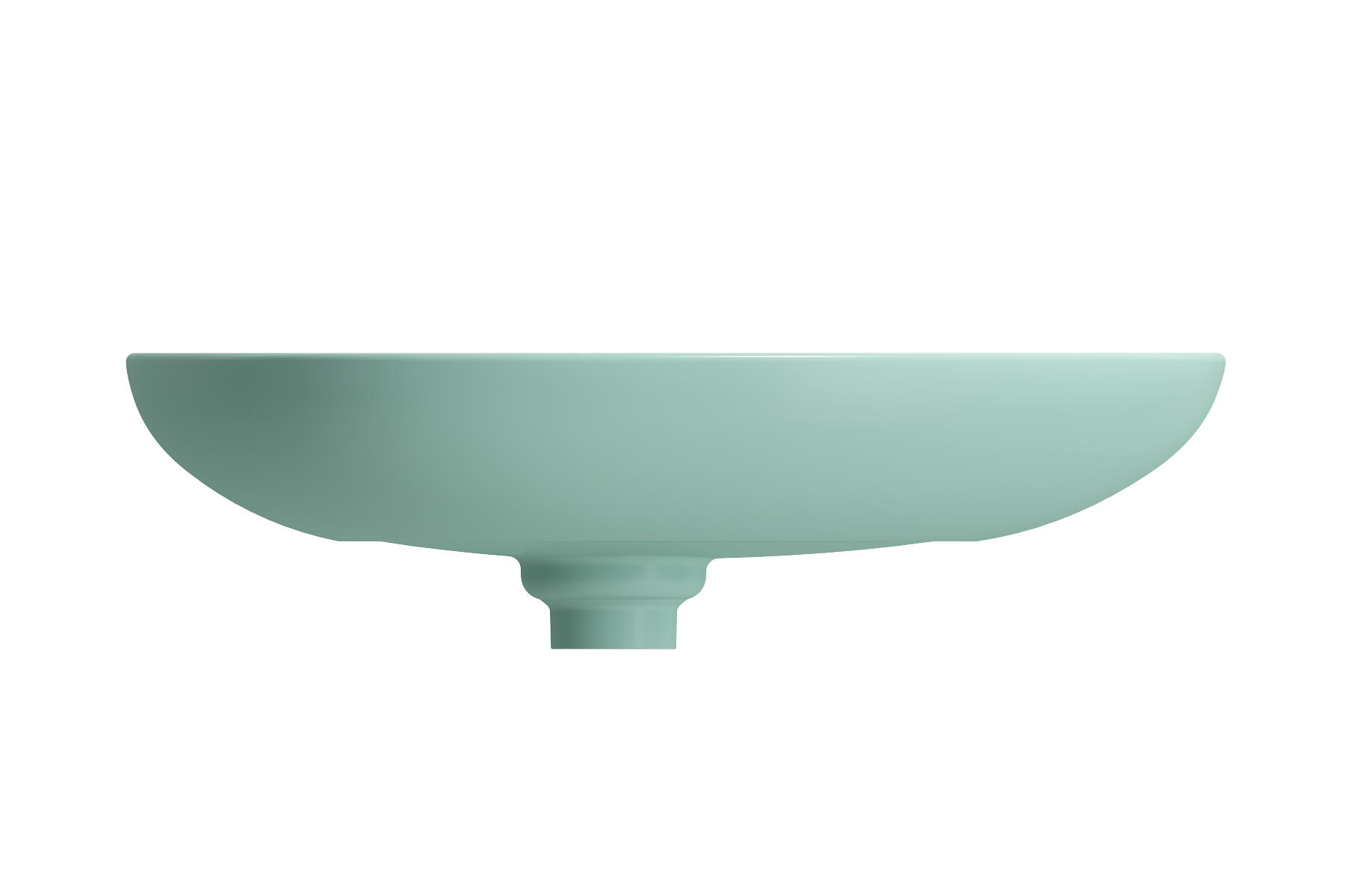 BOCCHI Etna 23" Palette Shaped Vessel Fireclay Bathroom Sink, Matte Mint Green, 1114-033-0125