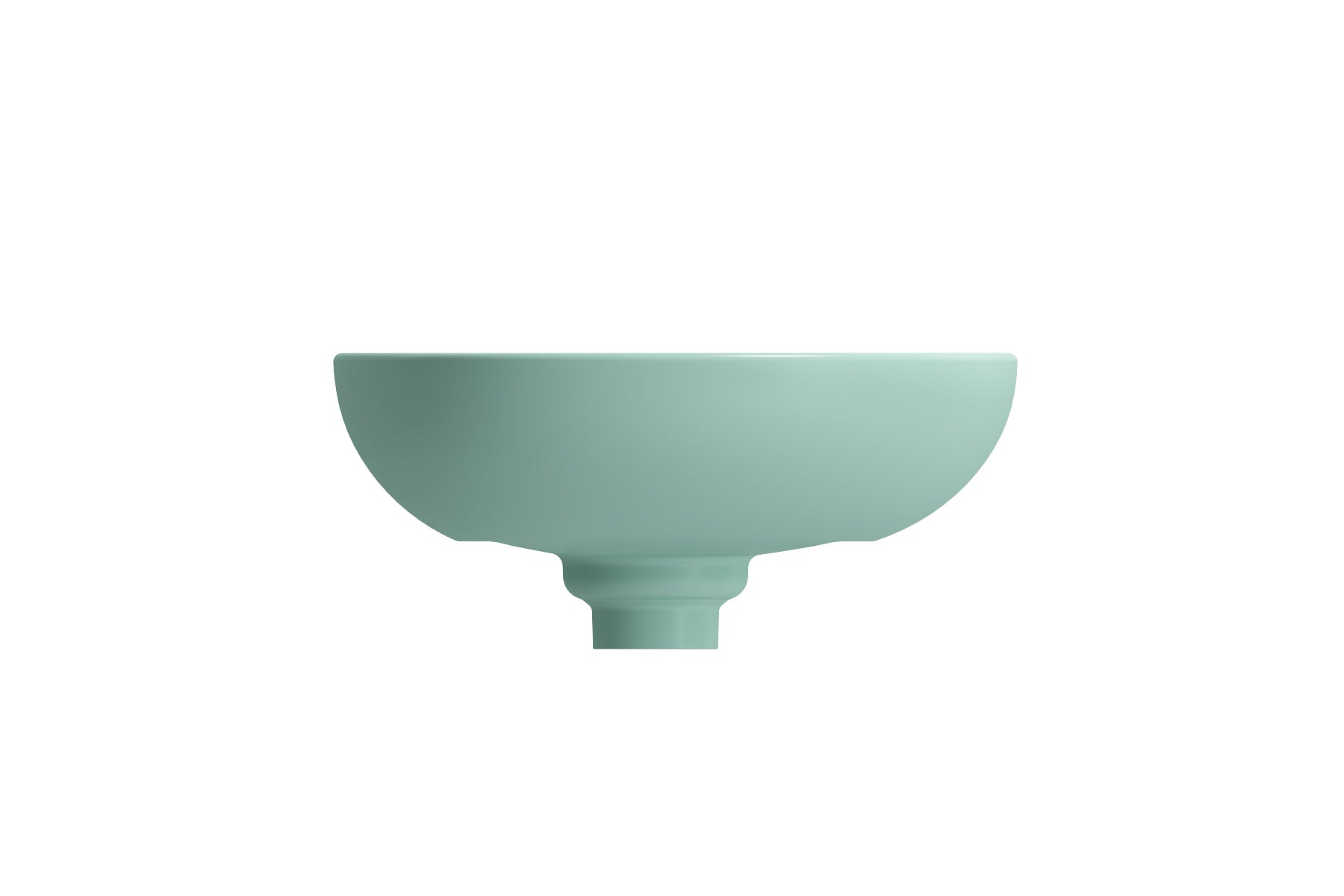 BOCCHI Etna 23" Palette Shaped Vessel Fireclay Bathroom Sink, Matte Mint Green, 1114-033-0125