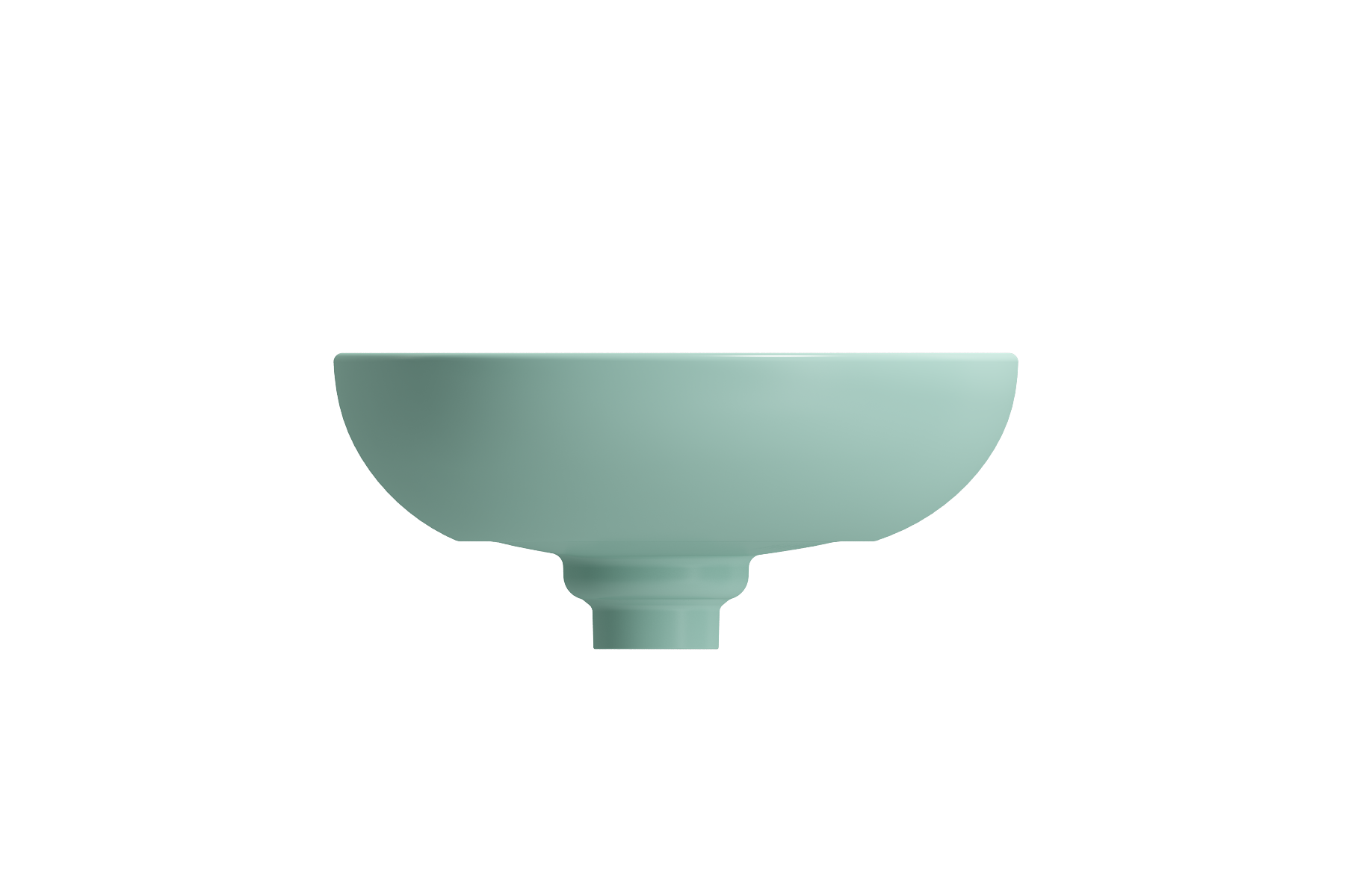 BOCCHI Etna 23" Palette Shaped Vessel Fireclay Bathroom Sink, Matte Mint Green, 1114-033-0125