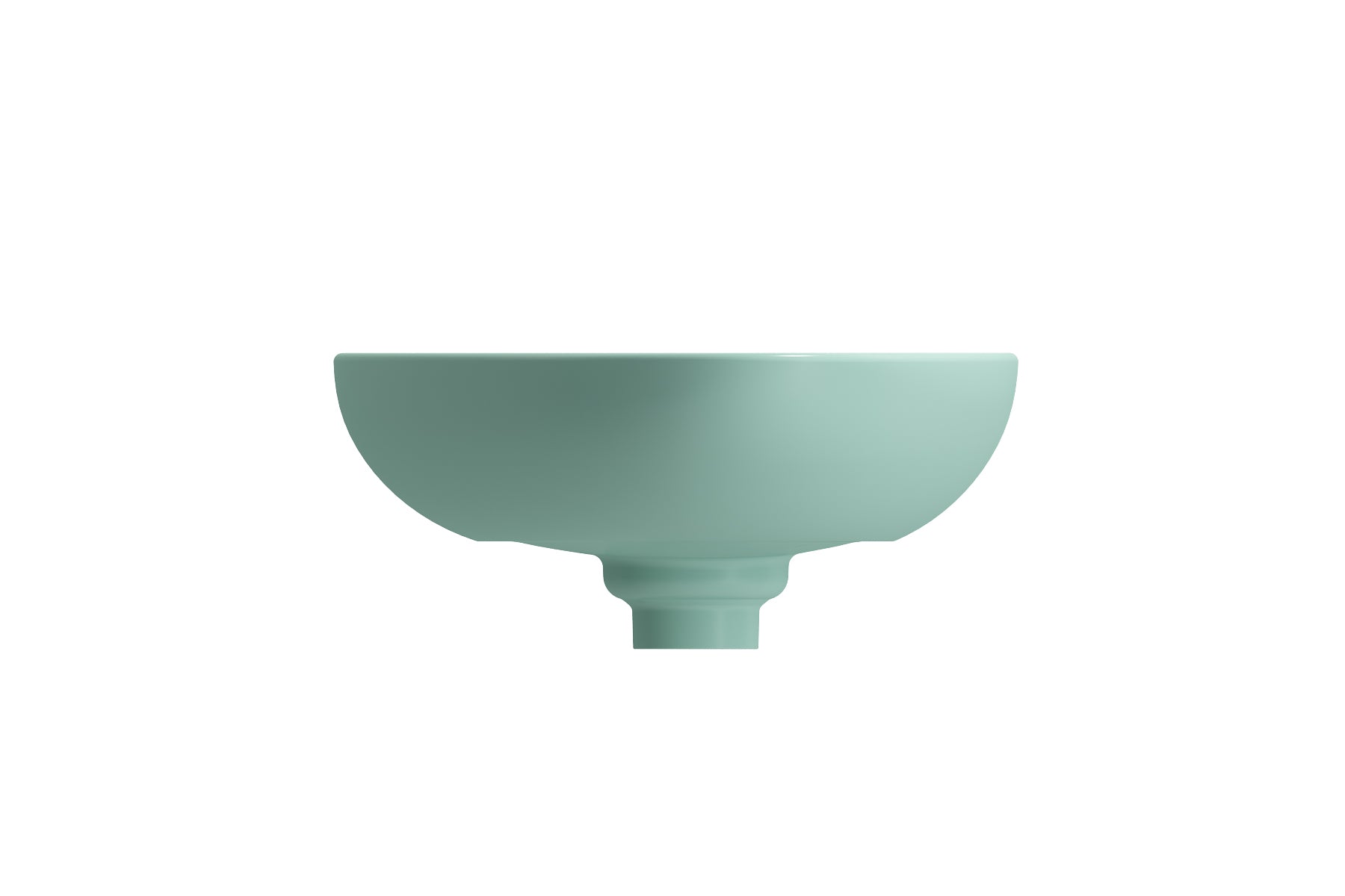BOCCHI Etna 23" Palette Shaped Vessel Fireclay Bathroom Sink, Matte Mint Green, 1114-033-0125
