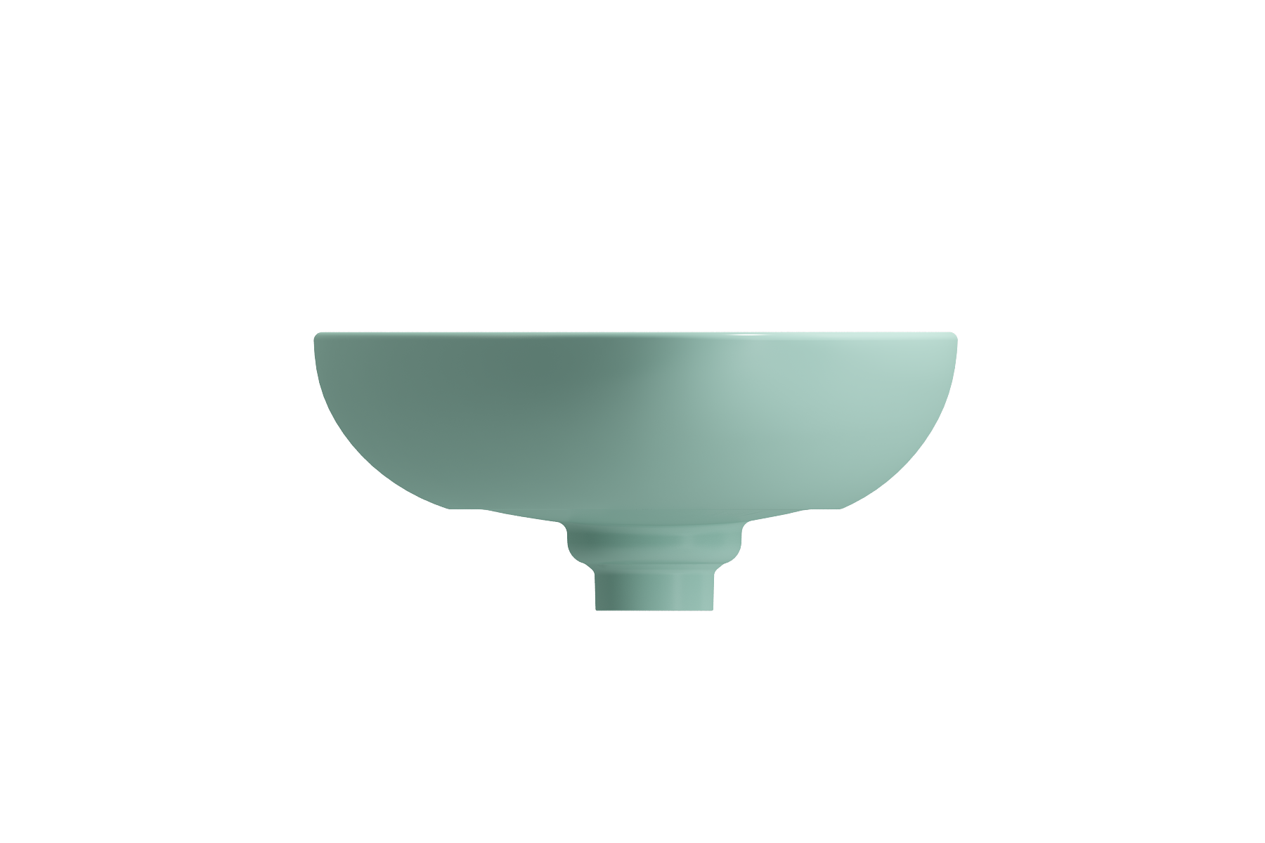 BOCCHI Etna 23" Palette Shaped Vessel Fireclay Bathroom Sink, Matte Mint Green, 1114-033-0125