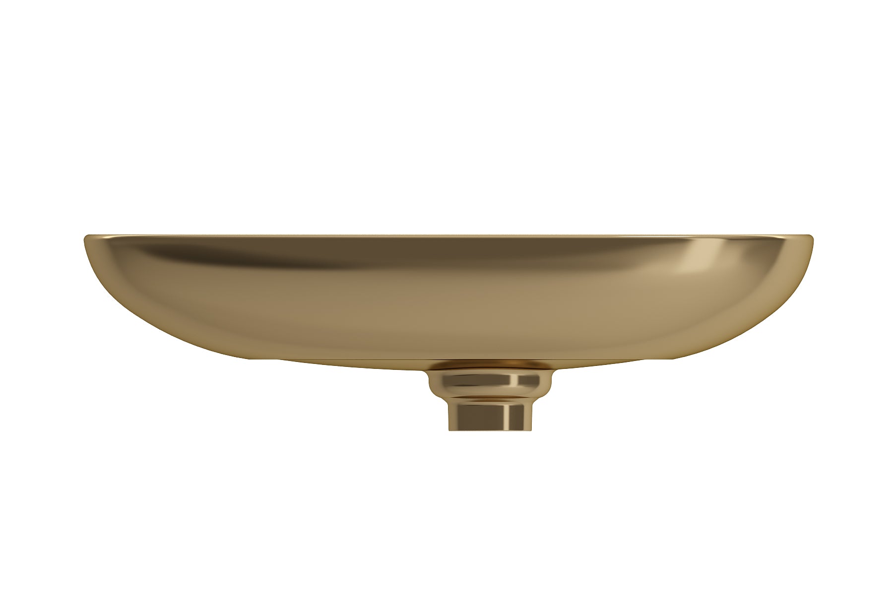 BOCCHI Etna 23" Palette Shaped Vessel Fireclay Bathroom Sink, Matte Gold, 1114-403-0125