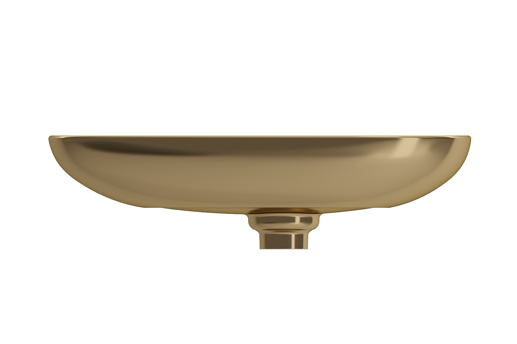 BOCCHI Etna 23" Palette Shaped Vessel Fireclay Bathroom Sink, Matte Gold, 1114-403-0125