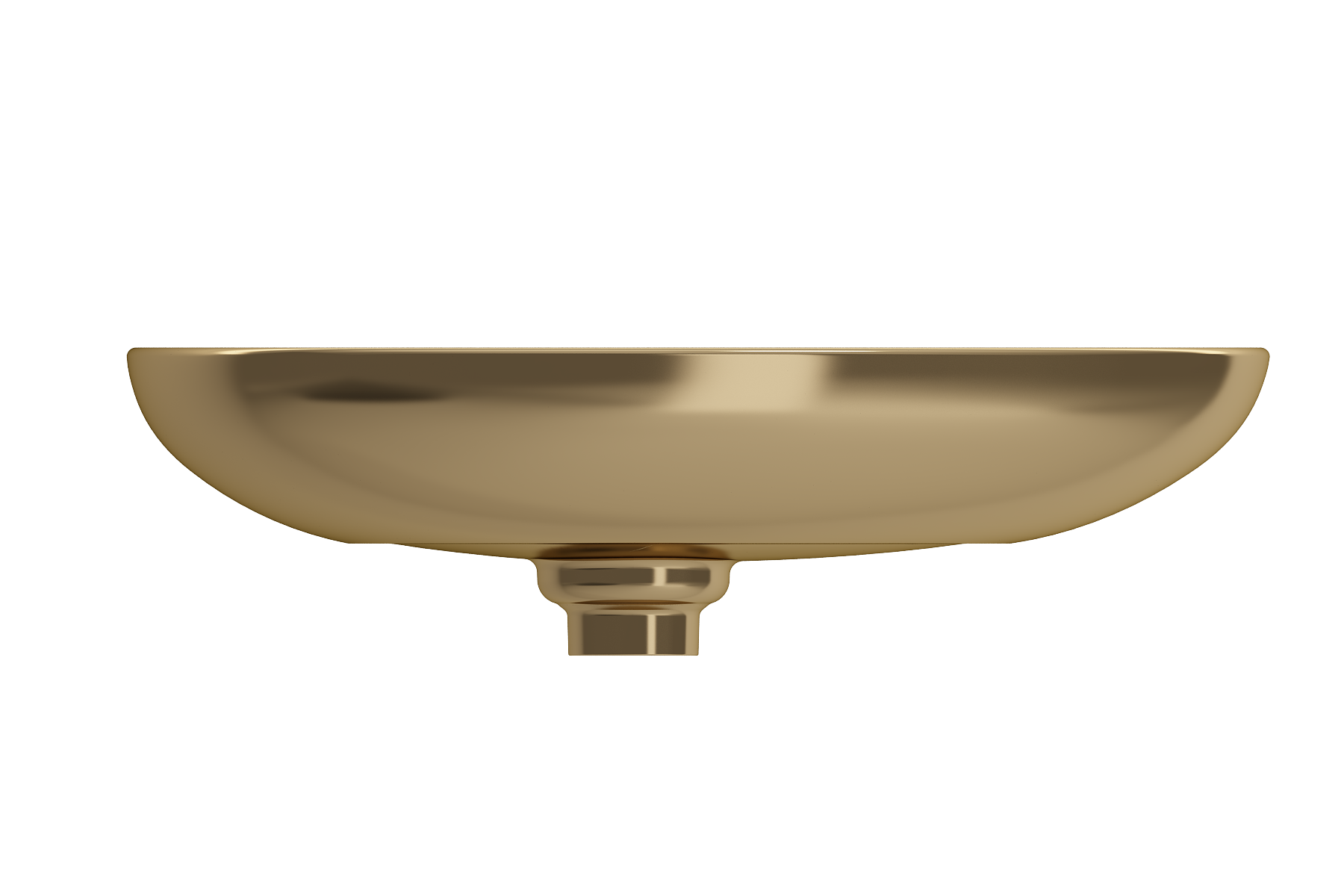 BOCCHI Etna 23" Palette Shaped Vessel Fireclay Bathroom Sink, Matte Gold, 1114-403-0125