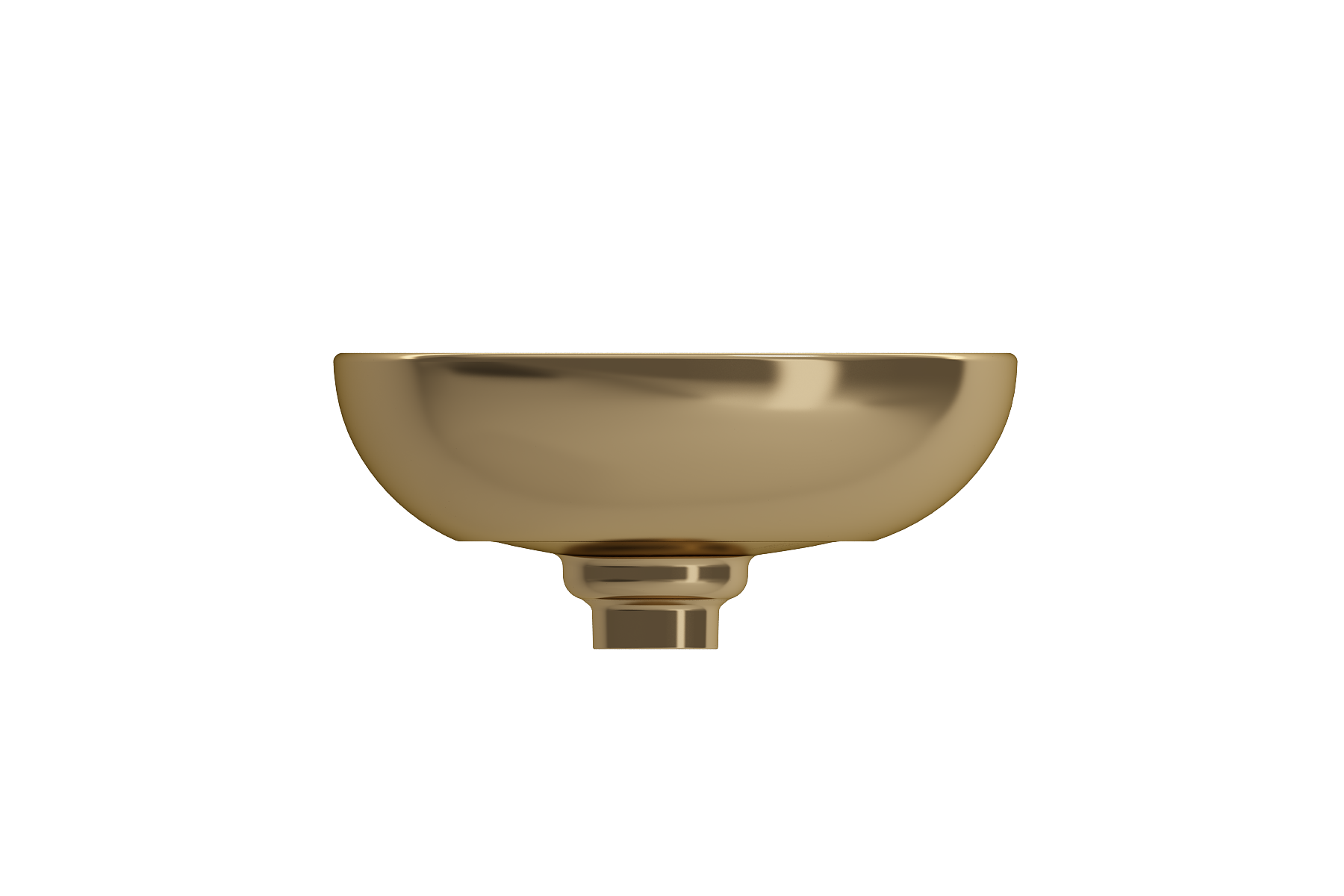 BOCCHI Etna 23" Palette Shaped Vessel Fireclay Bathroom Sink, Matte Gold, 1114-403-0125