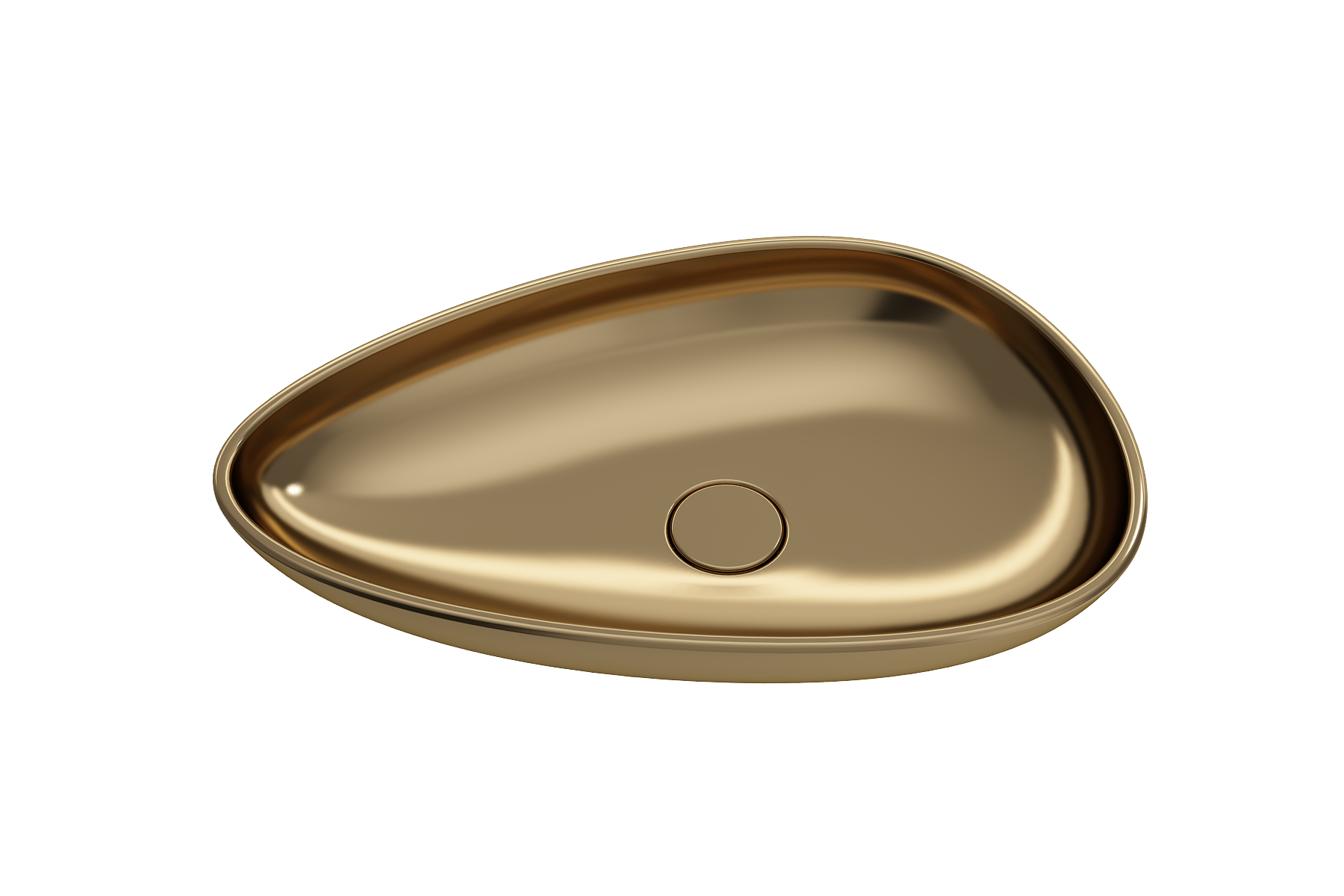 BOCCHI Etna 23" Palette Shaped Vessel Fireclay Bathroom Sink, Matte Gold, 1114-403-0125