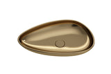 BOCCHI Etna 23" Palette Shaped Vessel Fireclay Bathroom Sink, Matte Gold, 1114-403-0125
