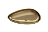 BOCCHI Etna 23" Palette Shaped Vessel Fireclay Bathroom Sink, Matte Gold, 1114-403-0125