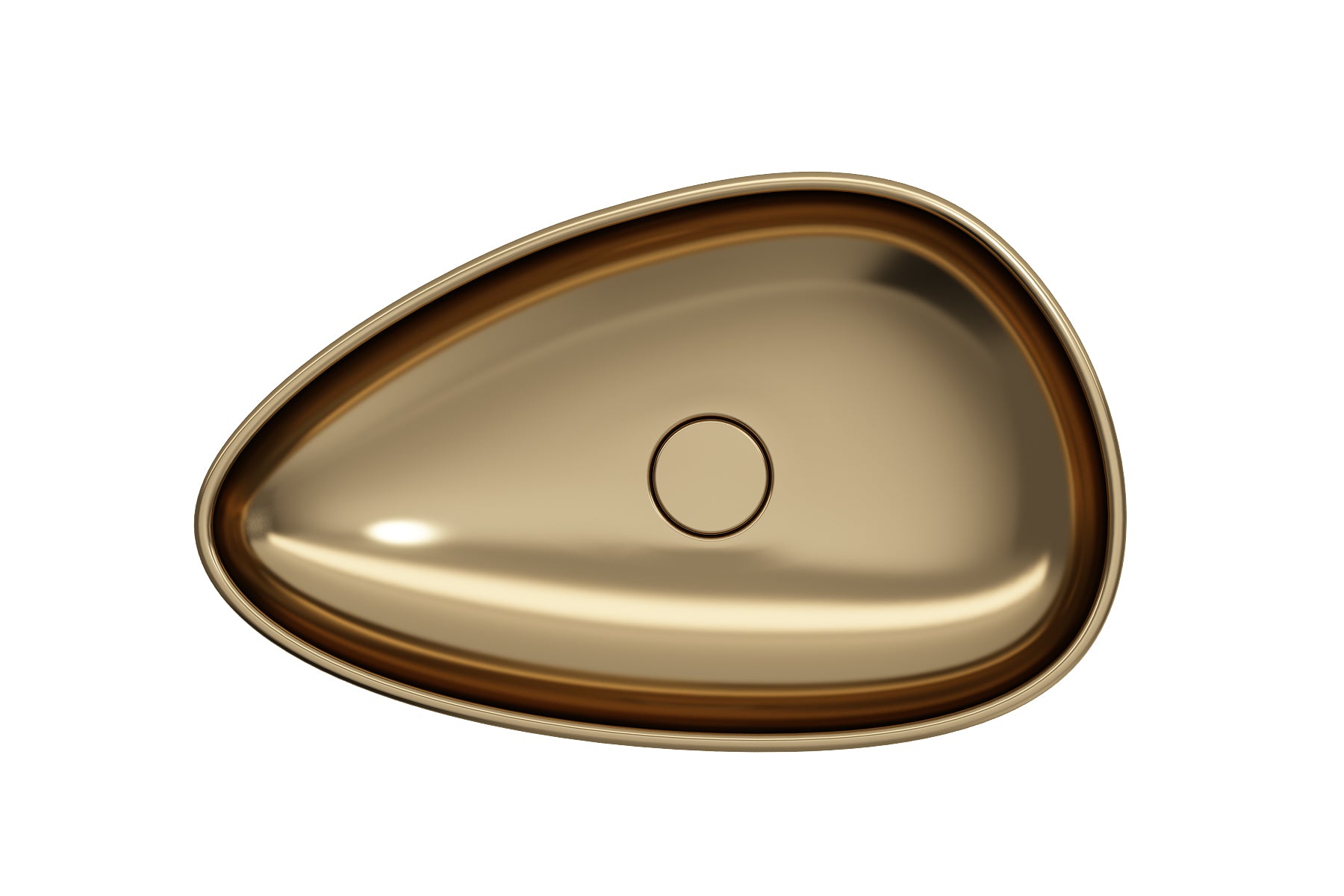 BOCCHI Etna 23" Palette Shaped Vessel Fireclay Bathroom Sink, Matte Gold, 1114-403-0125