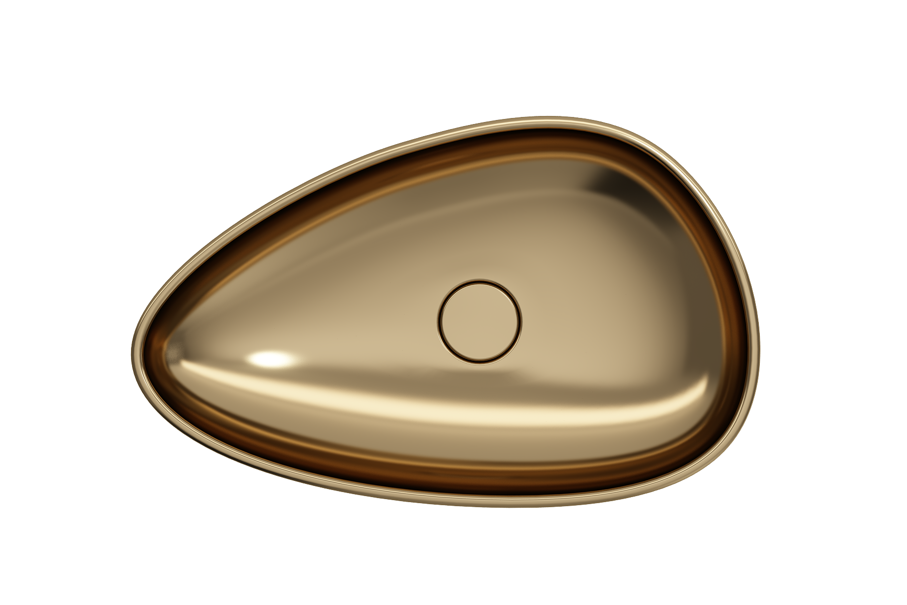 BOCCHI Etna 23" Palette Shaped Vessel Fireclay Bathroom Sink, Matte Gold, 1114-403-0125
