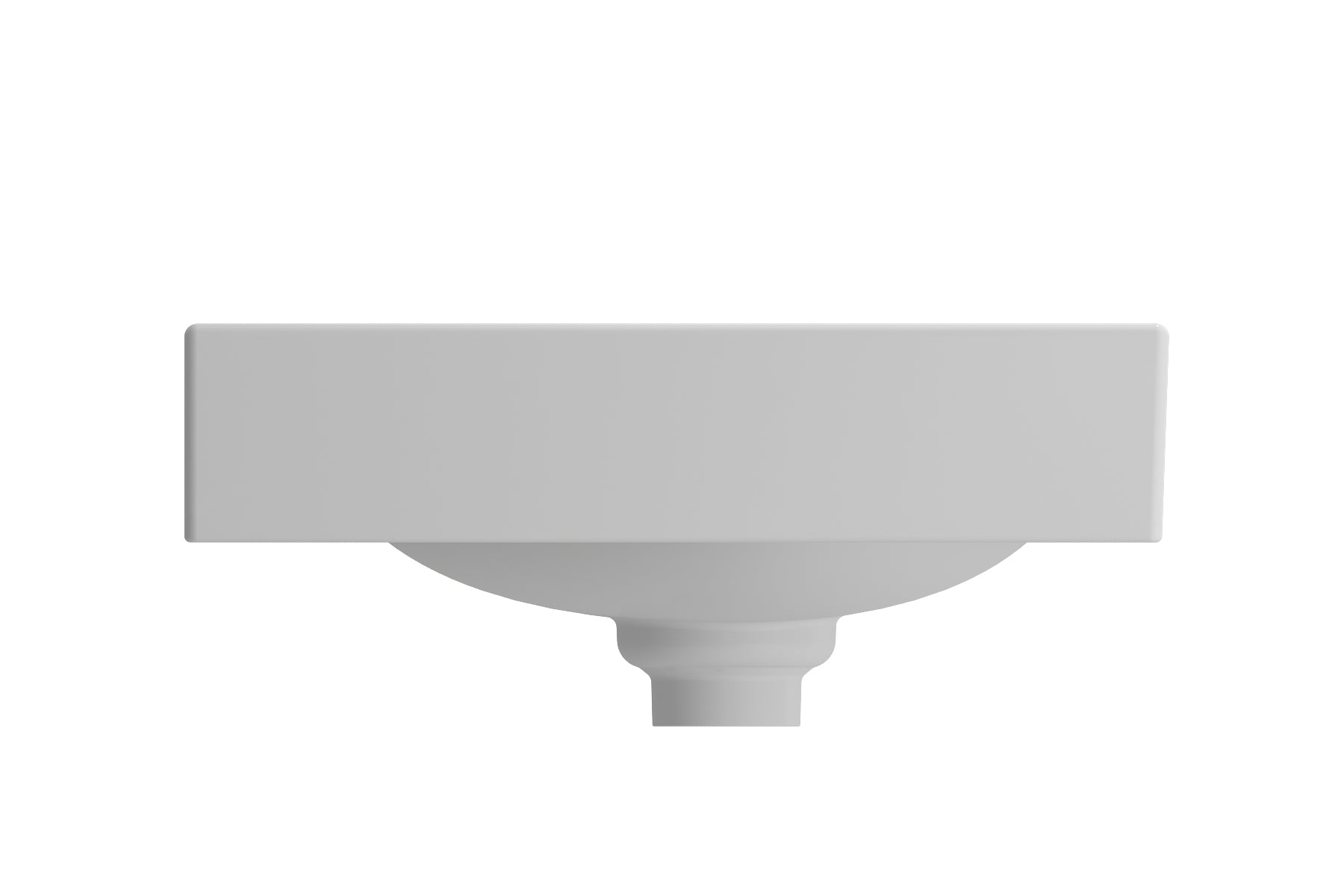 BOCCHI Etna 36" Palette Shaped Wallmount Fireclay Bathroom Sink, Matte White, 1115-002-0125