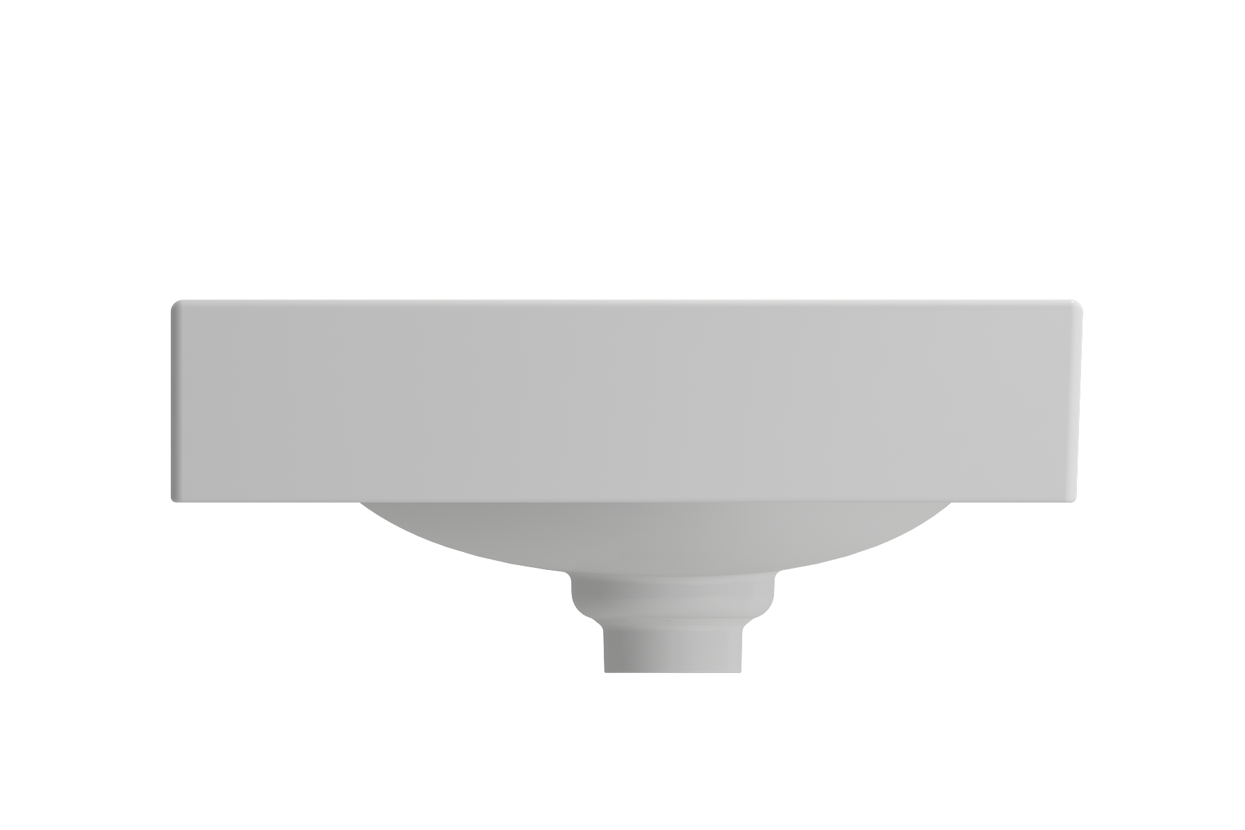 BOCCHI Etna 36" Palette Shaped Wallmount Fireclay Bathroom Sink, Matte White, 1115-002-0125