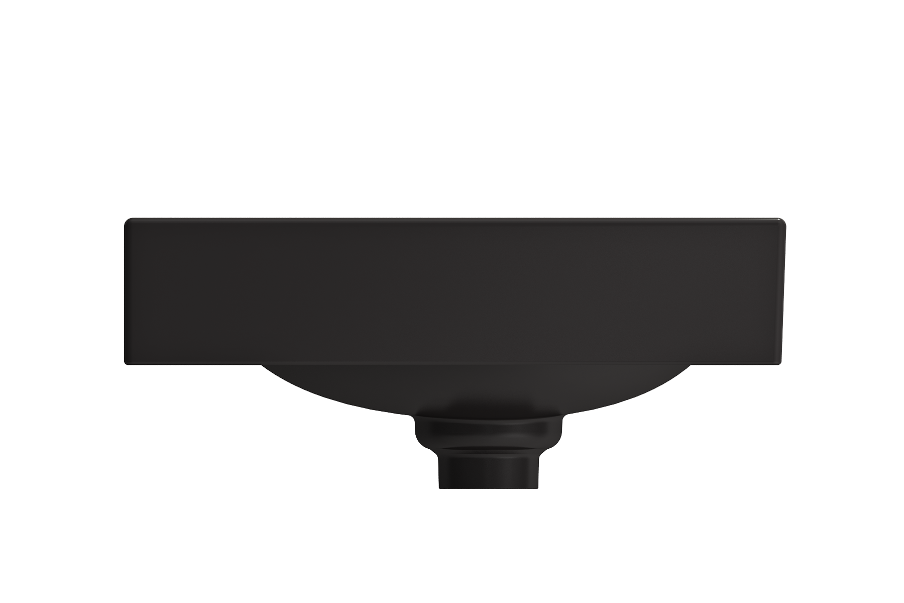 BOCCHI Etna 36" Palette Shaped Wallmount Fireclay Bathroom Sink, Matte Black, 1115-004-0125