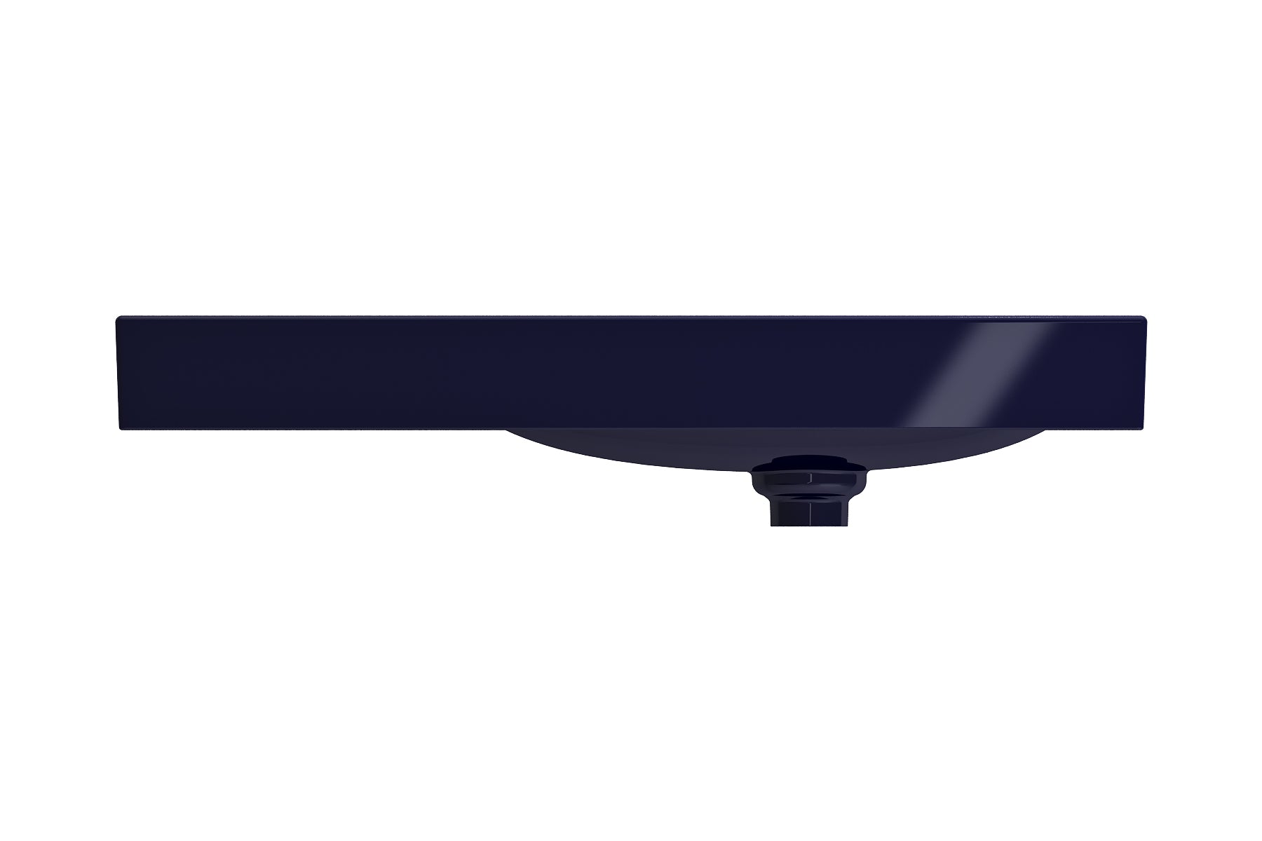 BOCCHI Etna 36" Palette Shaped Wallmount Fireclay Bathroom Sink, Sapphire Blue, 1115-010-0125