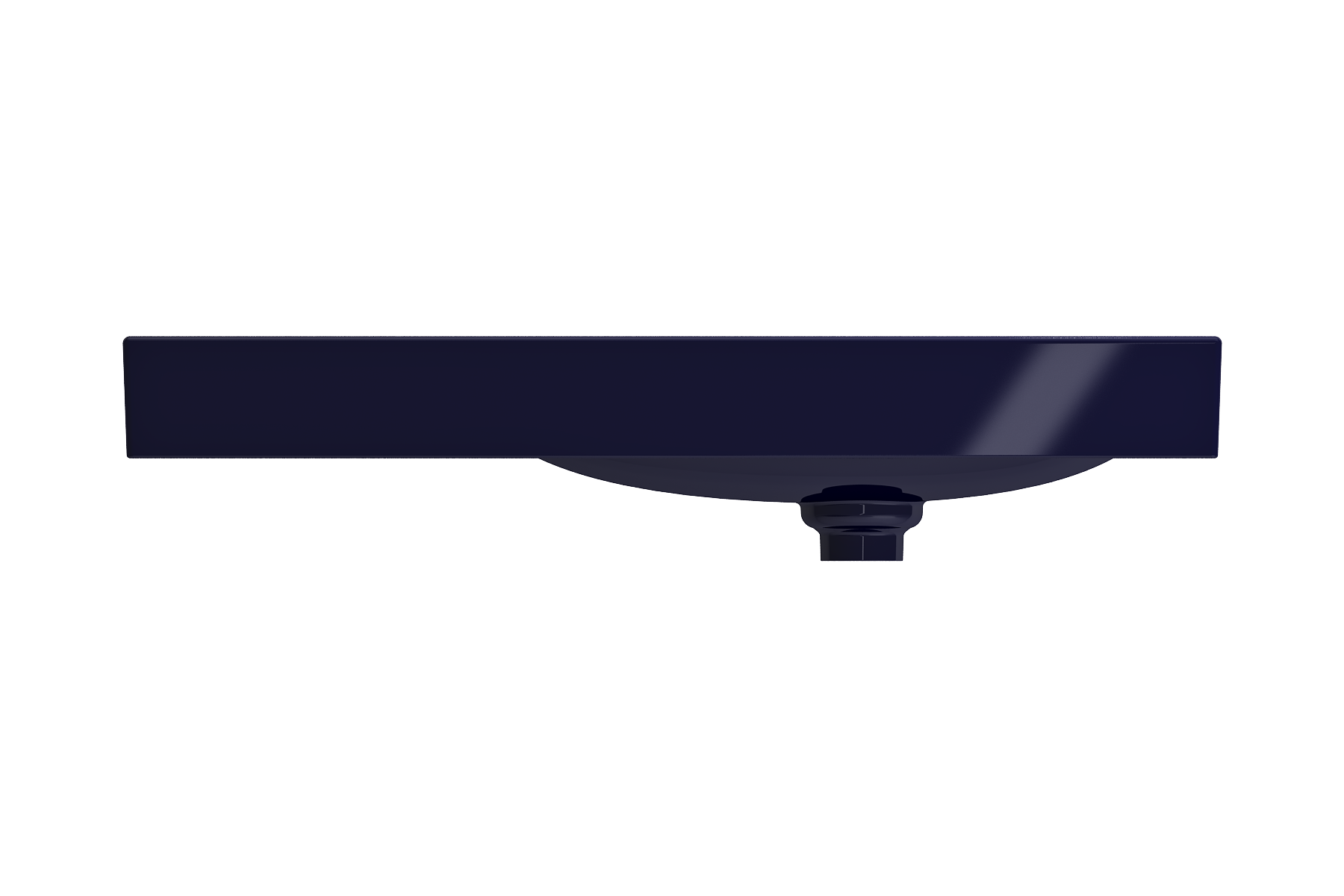 BOCCHI Etna 36" Palette Shaped Wallmount Fireclay Bathroom Sink, Sapphire Blue, 1115-010-0125