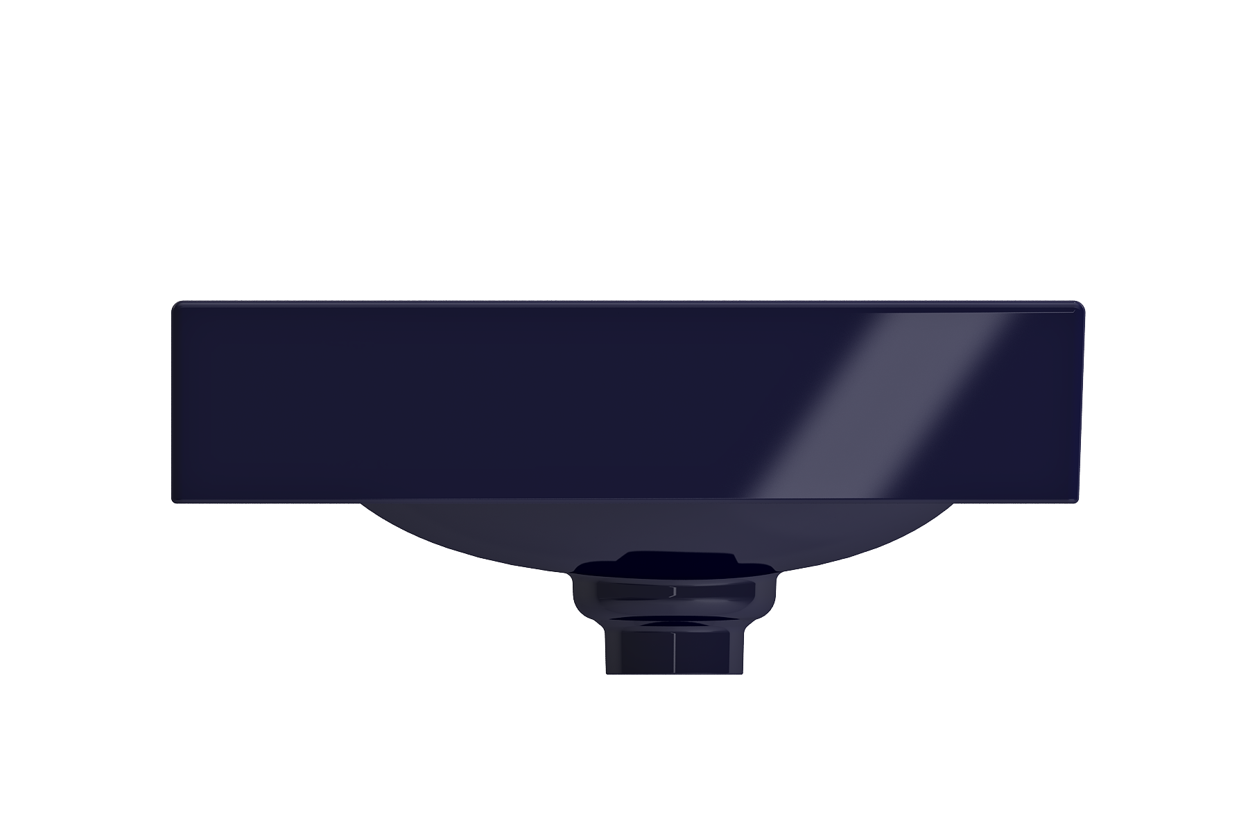BOCCHI Etna 36" Palette Shaped Wallmount Fireclay Bathroom Sink, Sapphire Blue, 1115-010-0125
