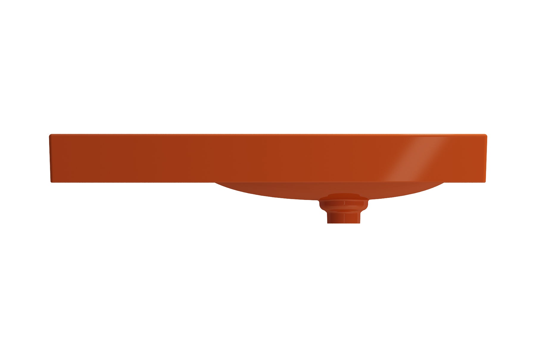 BOCCHI Etna 36" Palette Shaped Wallmount Fireclay Bathroom Sink, Orange, 1115-012-0125