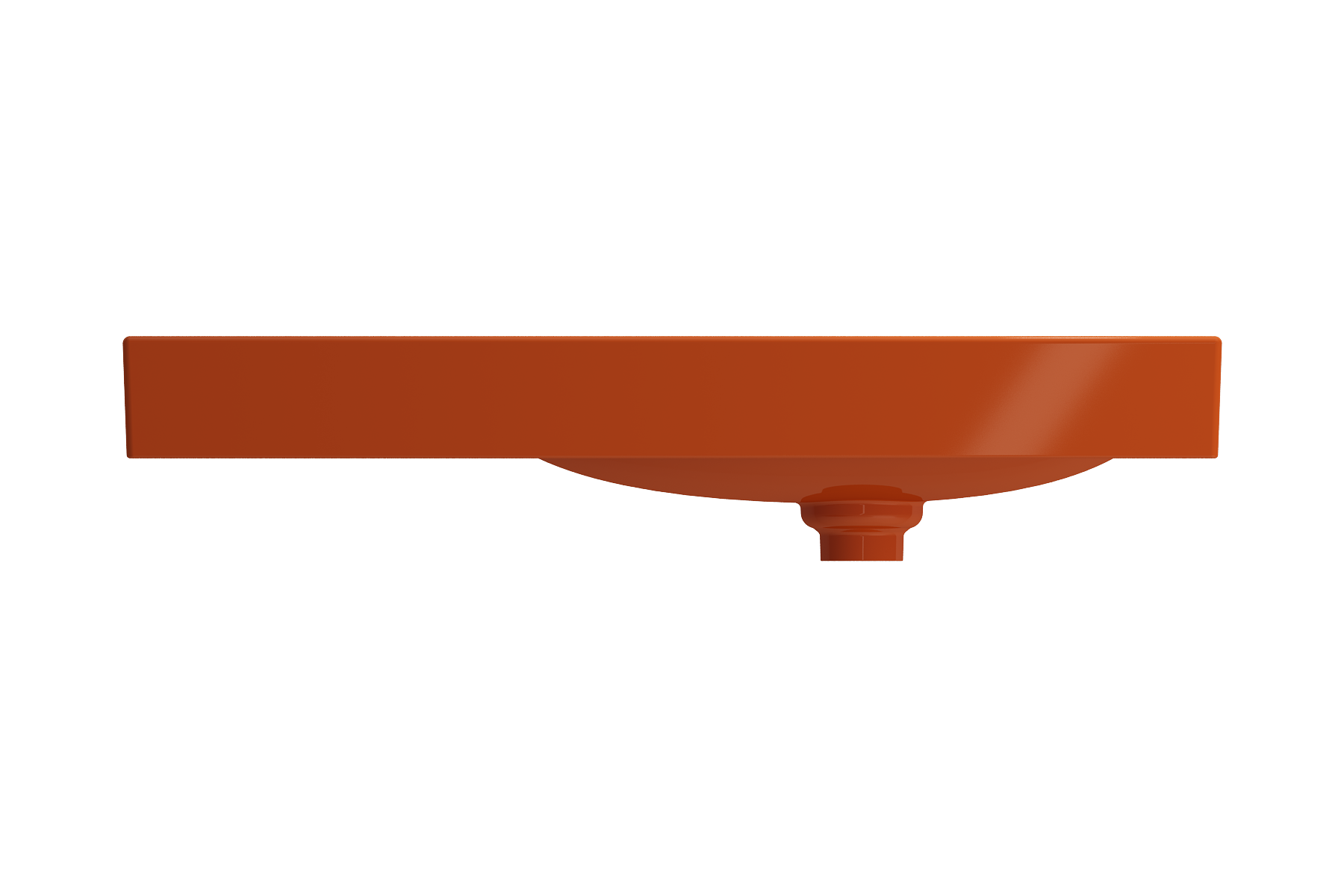 BOCCHI Etna 36" Palette Shaped Wallmount Fireclay Bathroom Sink, Orange, 1115-012-0125
