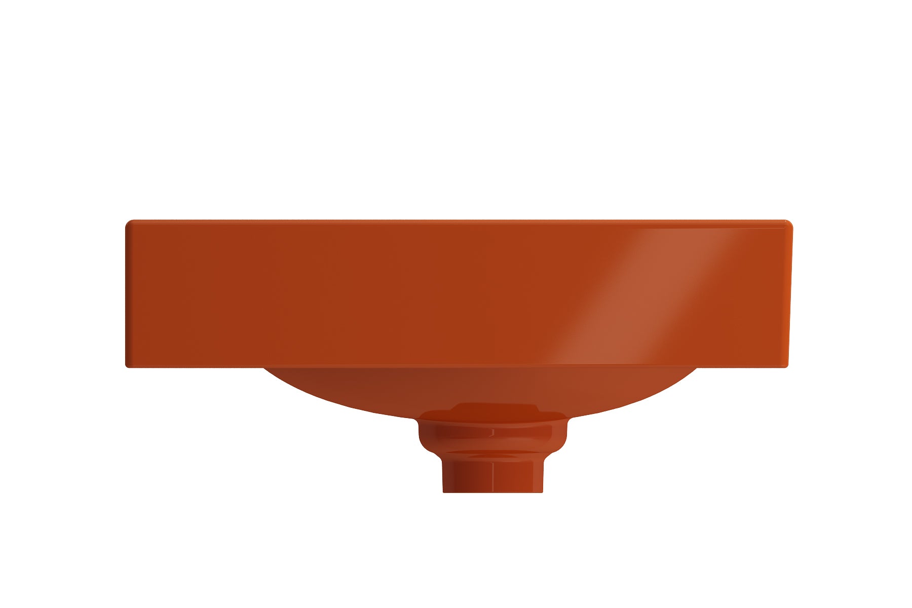 BOCCHI Etna 36" Palette Shaped Wallmount Fireclay Bathroom Sink, Orange, 1115-012-0125