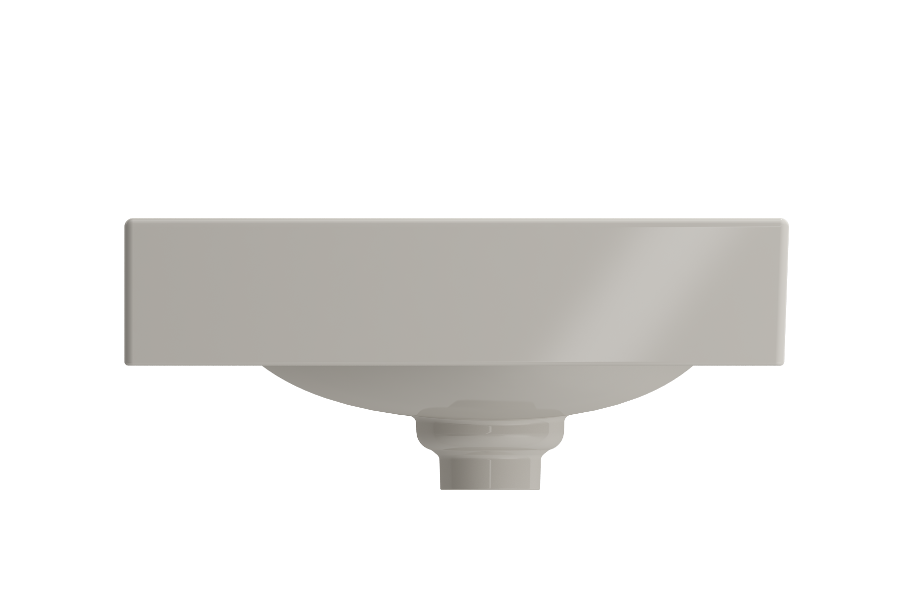 BOCCHI Etna 36" Palette Shaped Wallmount Fireclay Bathroom Sink, Biscuit, 1115-014-0125