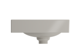 BOCCHI Etna 36" Palette Shaped Wallmount Fireclay Bathroom Sink, Biscuit, 1115-014-0125