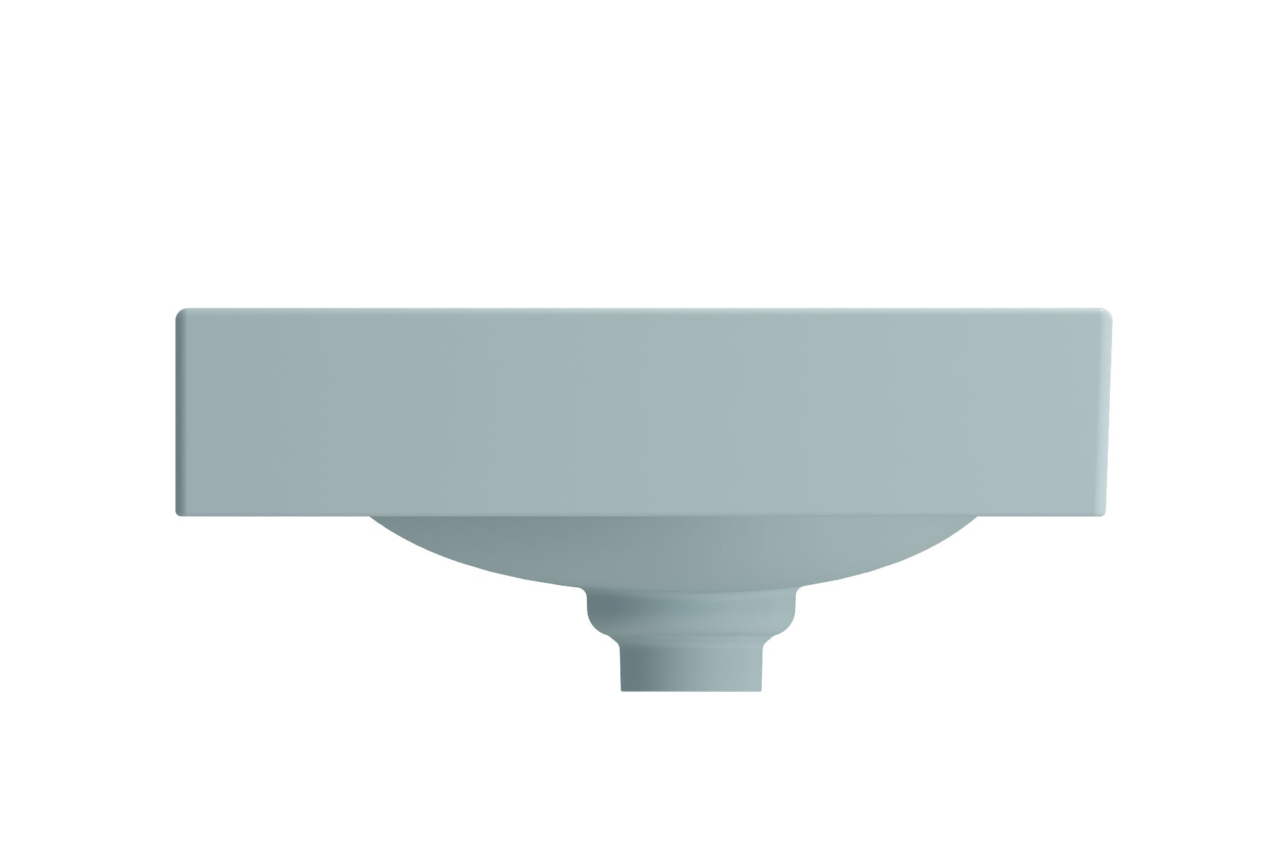 BOCCHI Etna 36" Palette Shaped Wallmount Fireclay Bathroom Sink, Matte Ice Blue, 1115-029-0125