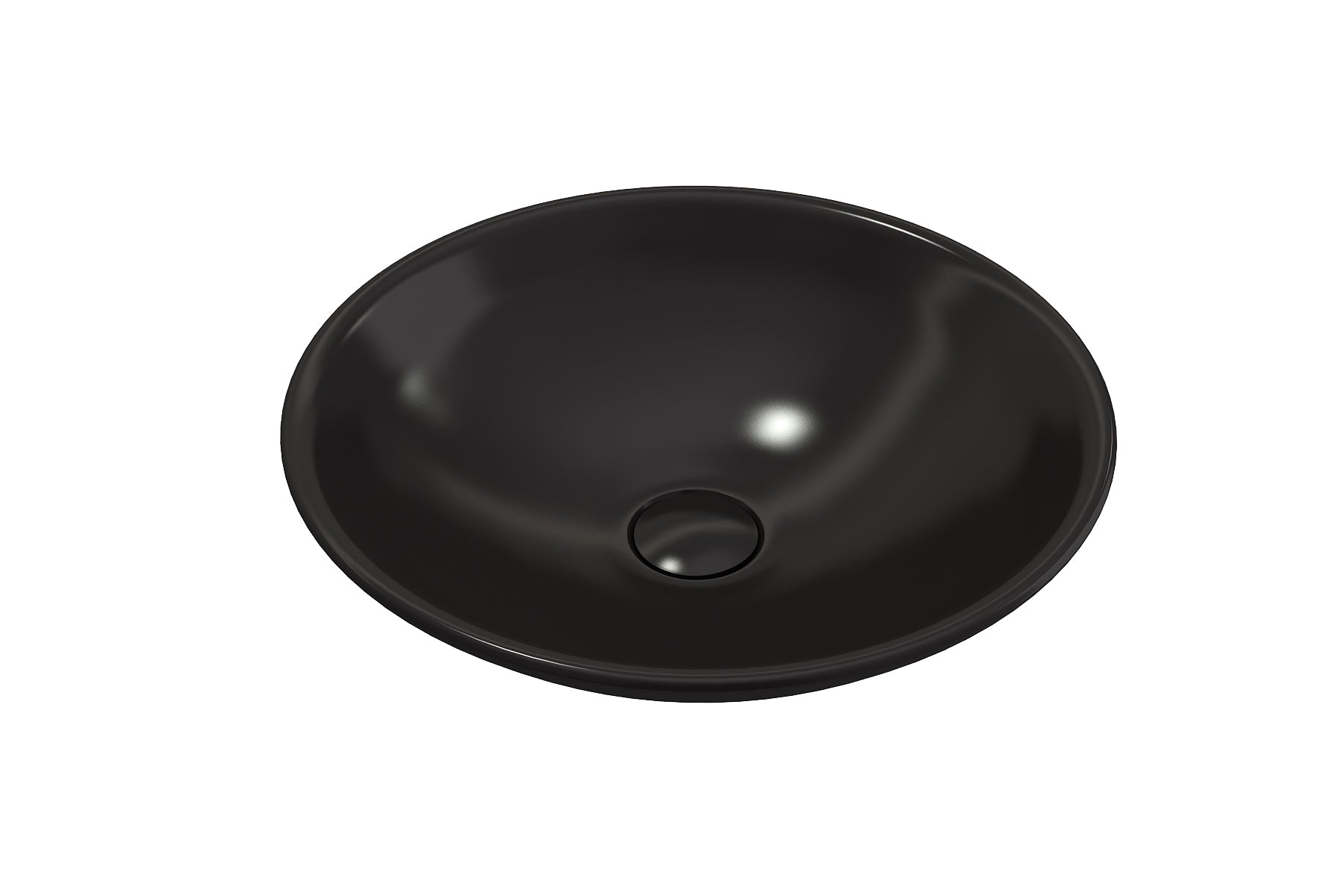 BOCCHI Venezia 16" Round Vessel Fireclay Bathroom Sink, Matte Black, 1120-004-0125