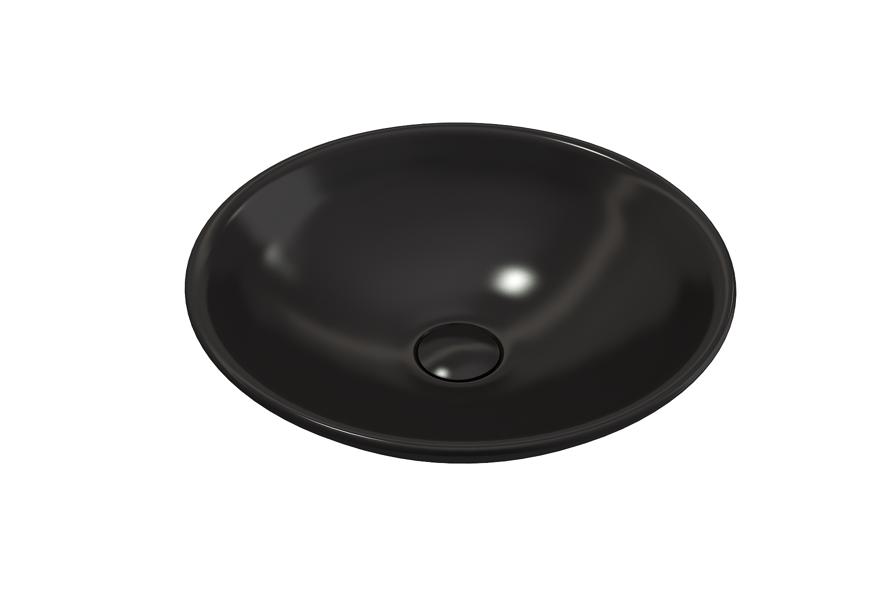 BOCCHI Venezia 16" Round Vessel Fireclay Bathroom Sink, Matte Black, 1120-004-0125
